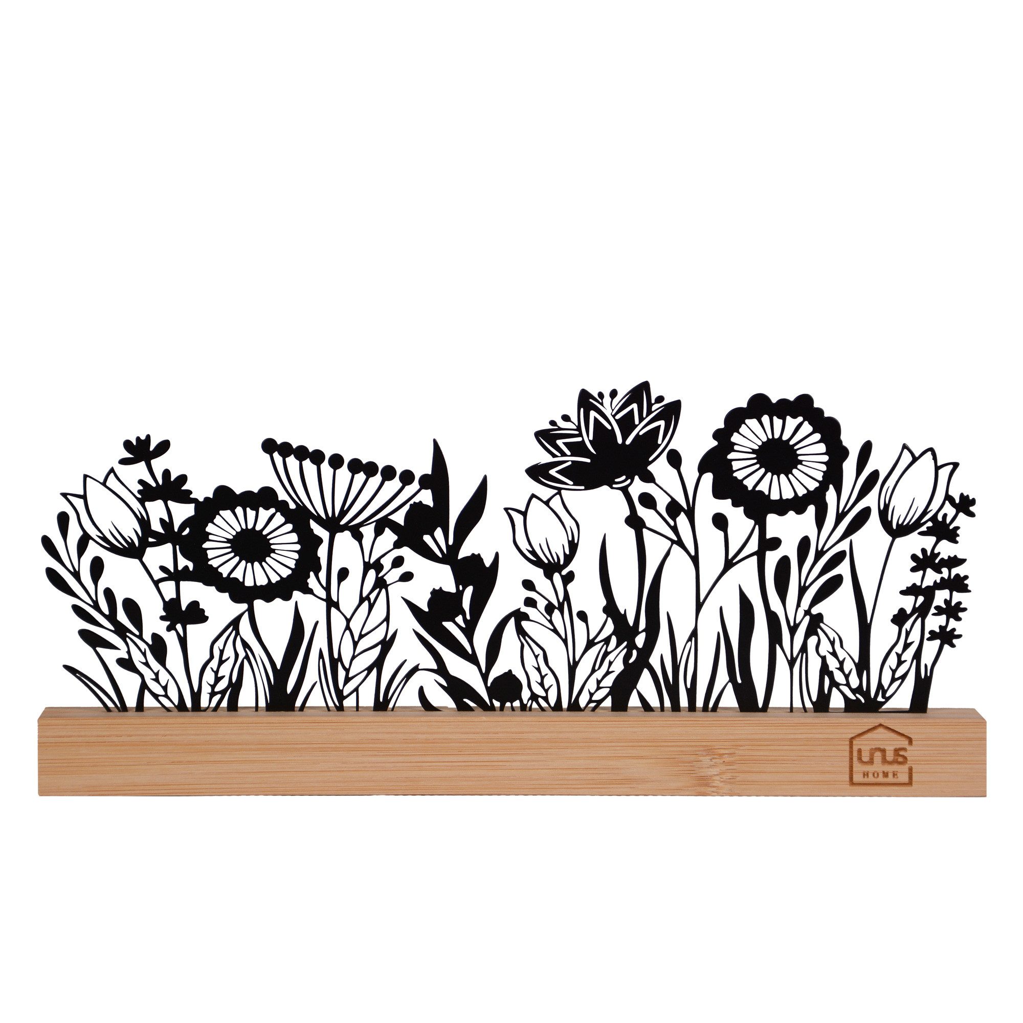 UNUS HOME Dekofigur Aufsteller Blumenwiese, Frühlingsaufsteller, Blumendekoration, Blumenmuster