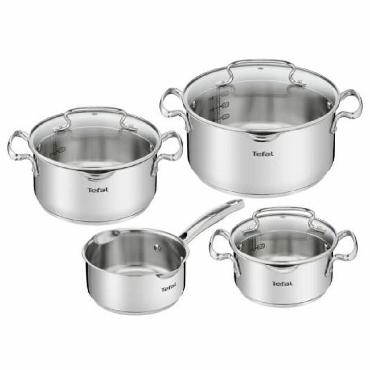 Tefal Topf-Set Topfset Tefal G719S735 Stahl Edelstahl Ø 24 cm Ø 20 cm Ø 16 cm 4-teili
