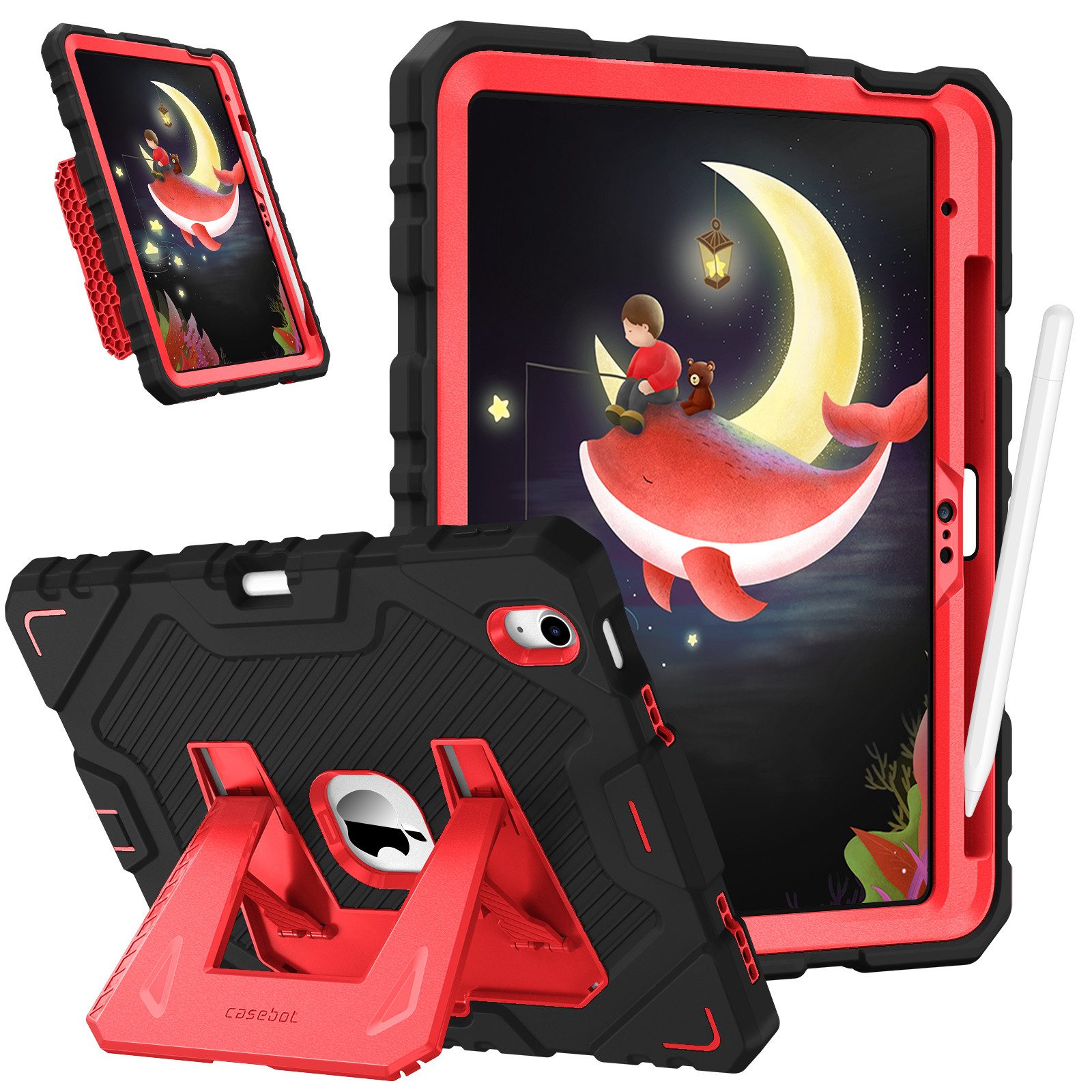 Fintie Tablet-Hülle für iPad 11. Generation 2025 (A16) 11'', iPad 10. Generation 2022, stoßfeste Ganzkörper-Hülle mit integriertem Ständer für Kinder