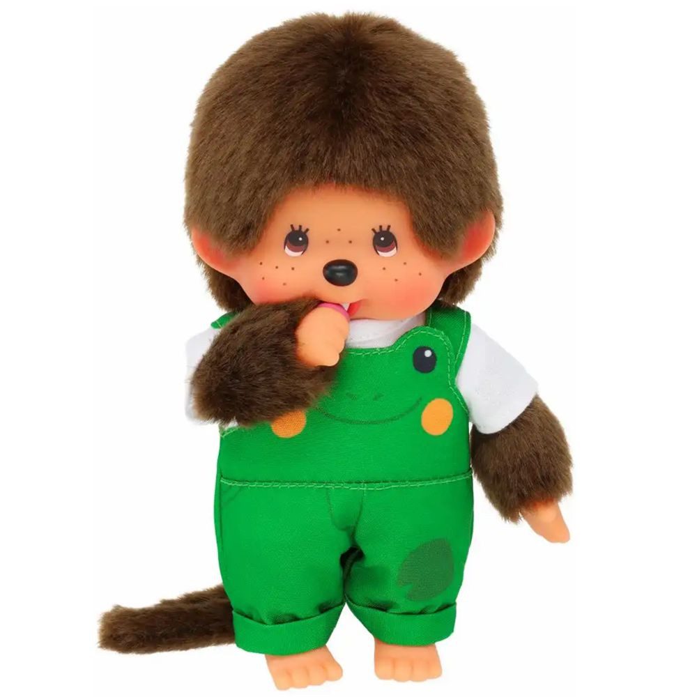 Monchhichi Plüschfigur Junge mit Frosch Latzhose 20 cm Monchhichi Puppe Fas günstig online kaufen