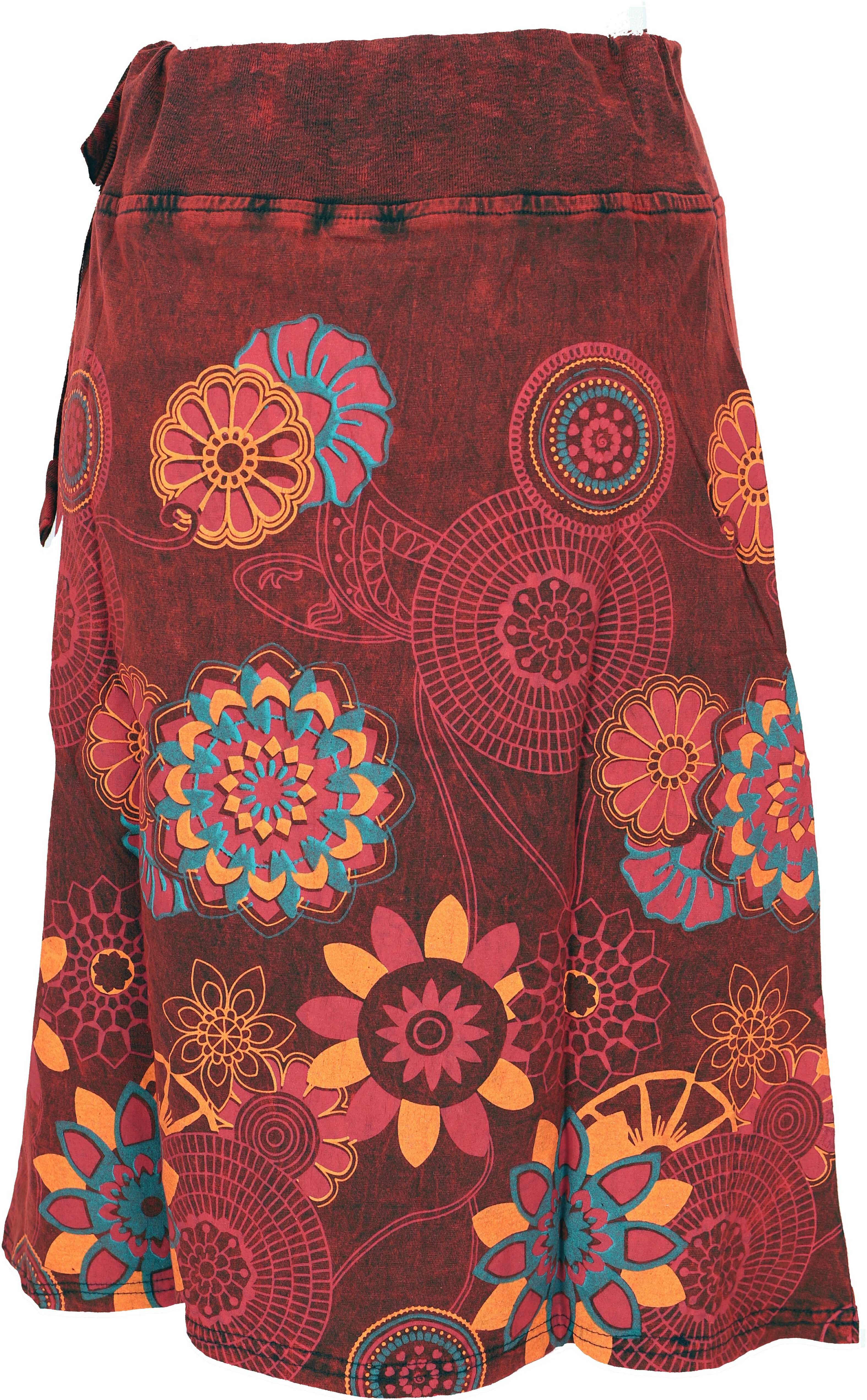 Guru-Shop Minirock Knielanger Rock Boho chic, farbenfroher Retro.. alternative Bekleidung – Bild 5 von 5