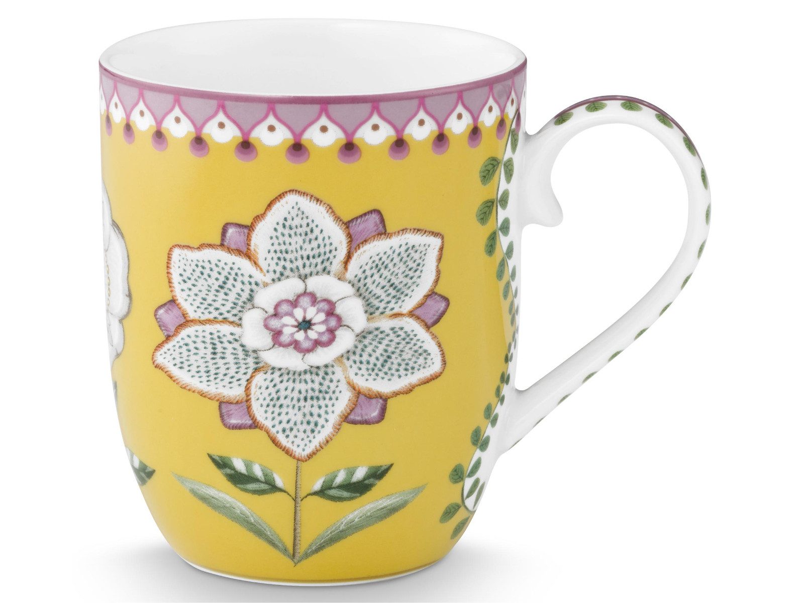 PiP Studio Becher Lily&Lotus Yellow Small Henkelbecher 0,2l, Porzellan