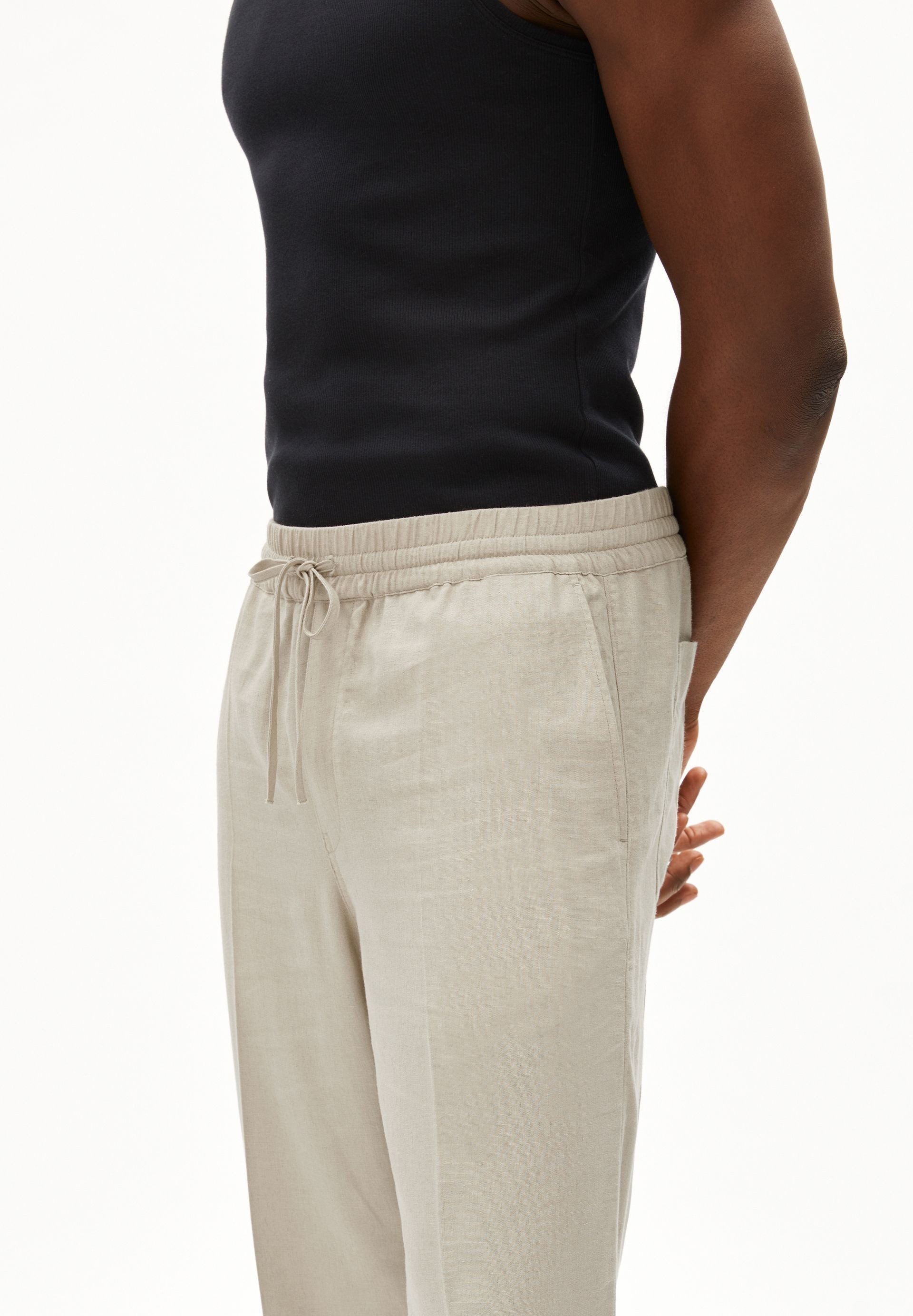Armedangels Stoffhose LUKAA LINO Webhose aus Leinen-Mix (Mid waist, Straight Fit)