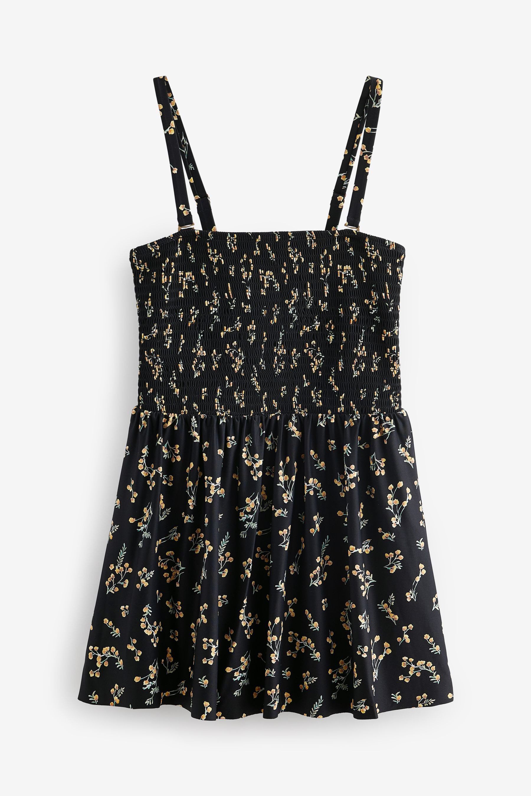 Next Badeanzug Formender, gesmokter Bandeau-Badeanzug mit Rock (1-St) günstig online kaufen