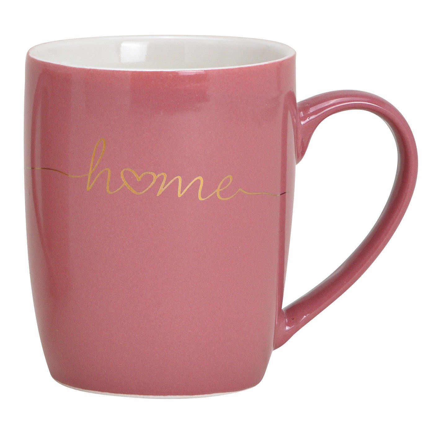 Variante Porzellan Becher 300ml 3er 3 Home Gold Rosa Becher, Kaffeepott Levandeo® Pink Set Weiß