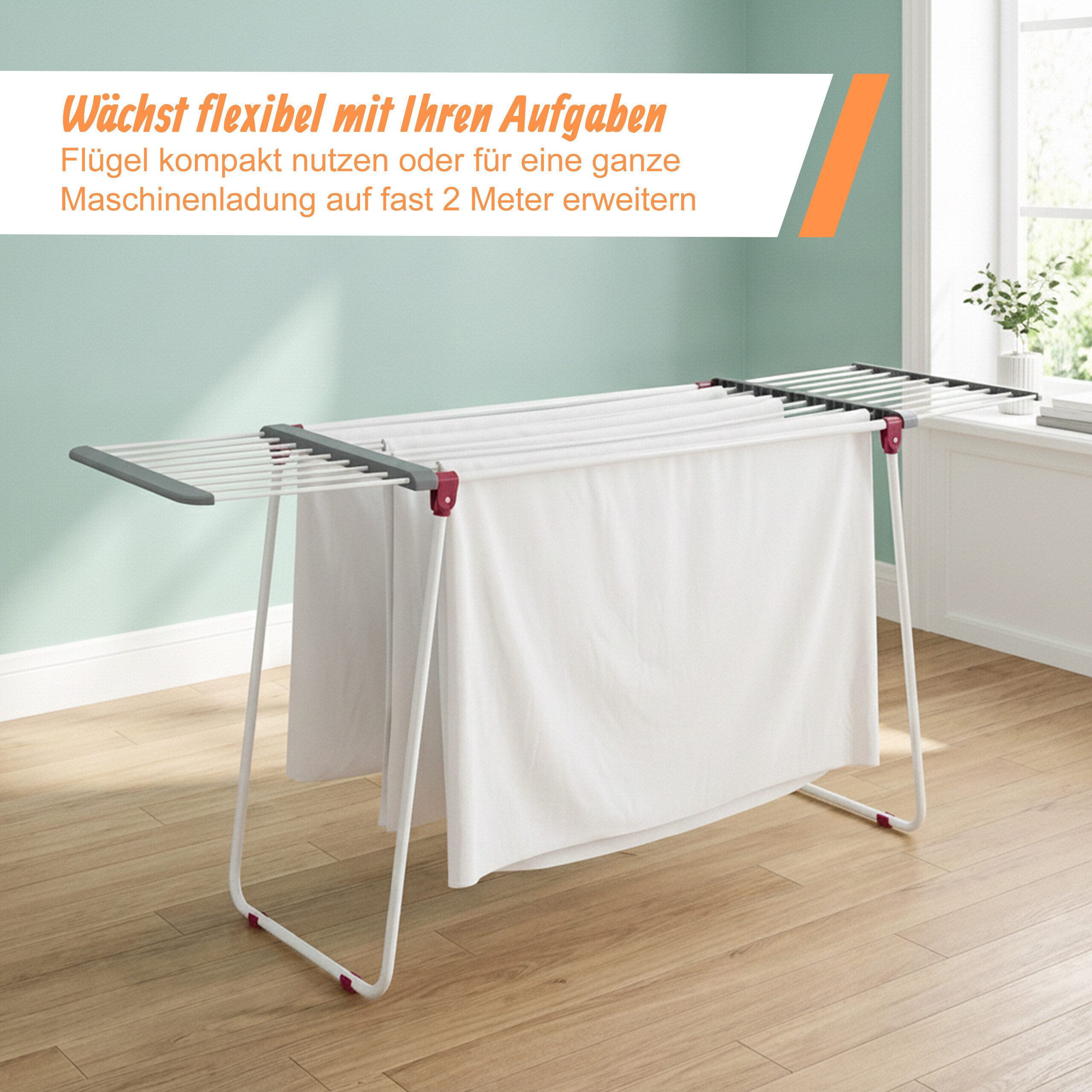 relaxdays Wäscheständer Trockenständer ausziehbar – Bild 2 von 5