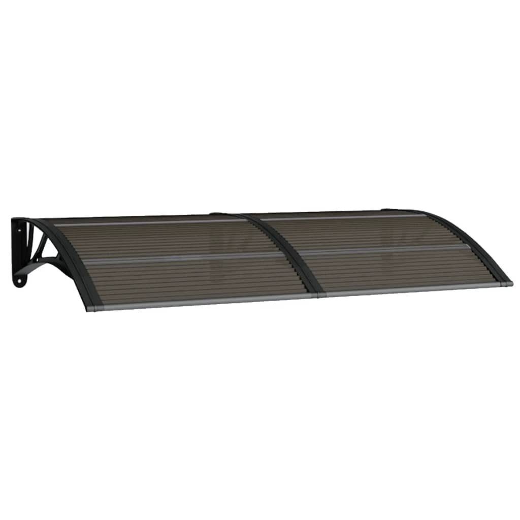 vidaXL Vordach 150 x 75 cm Türvordach Schwarz und Transparent 150x80 cm Polycarbonat