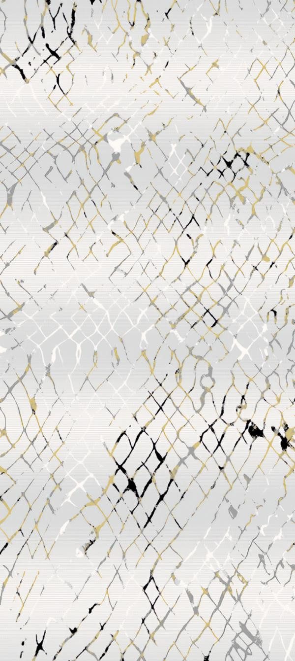 JVmoebel Teppich Wohnzimmerteppich in Weiß und Gold, Kunstfaser, Kurzflor, Höhe: 230 mm, Made in Europa