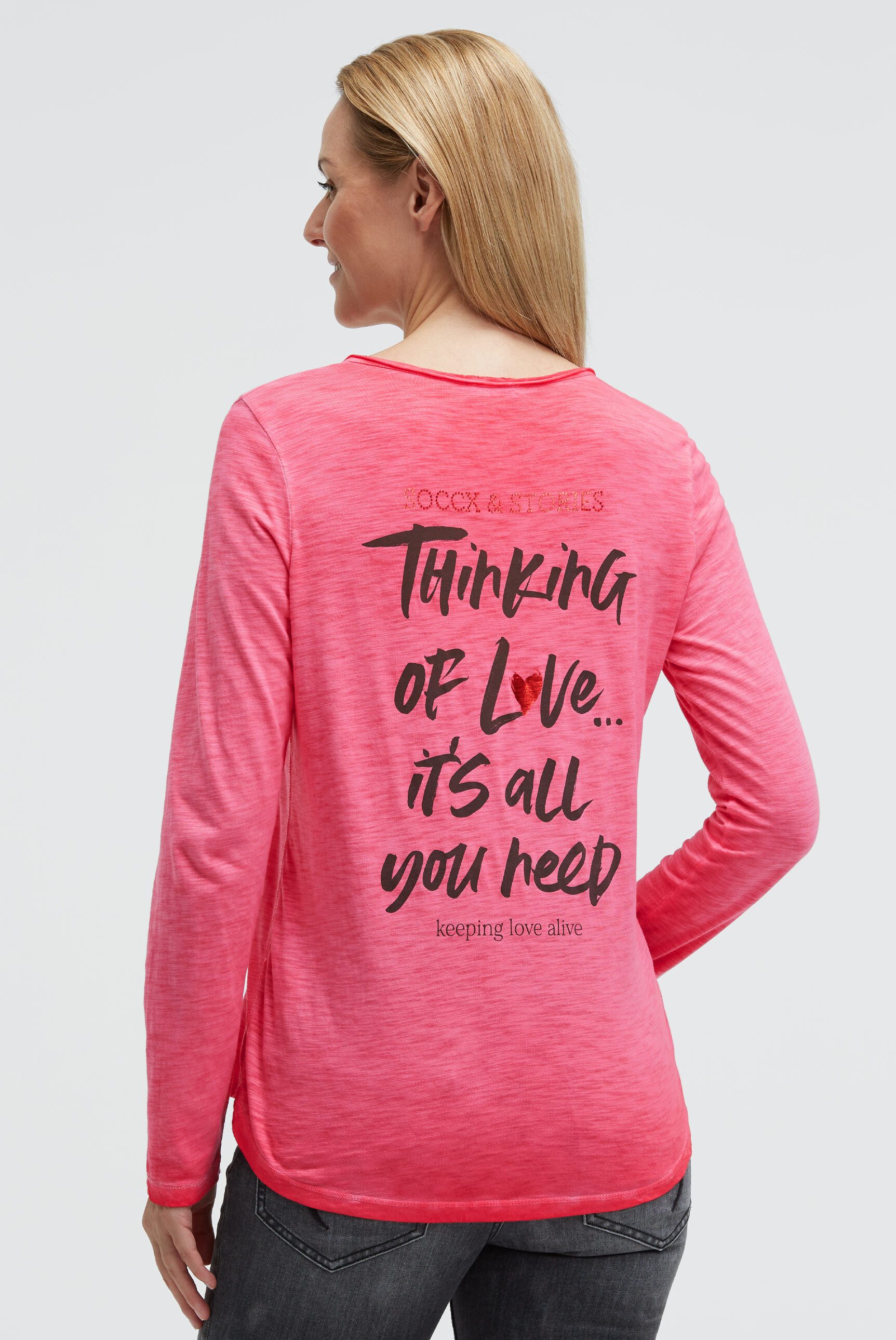 SOCCX Langarmshirt mit Brusttasche günstig online kaufen