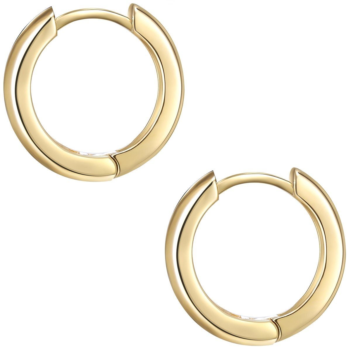 Rafaela Donata Paar Creolen gelbgold, in Sterling Silber günstig online kaufen