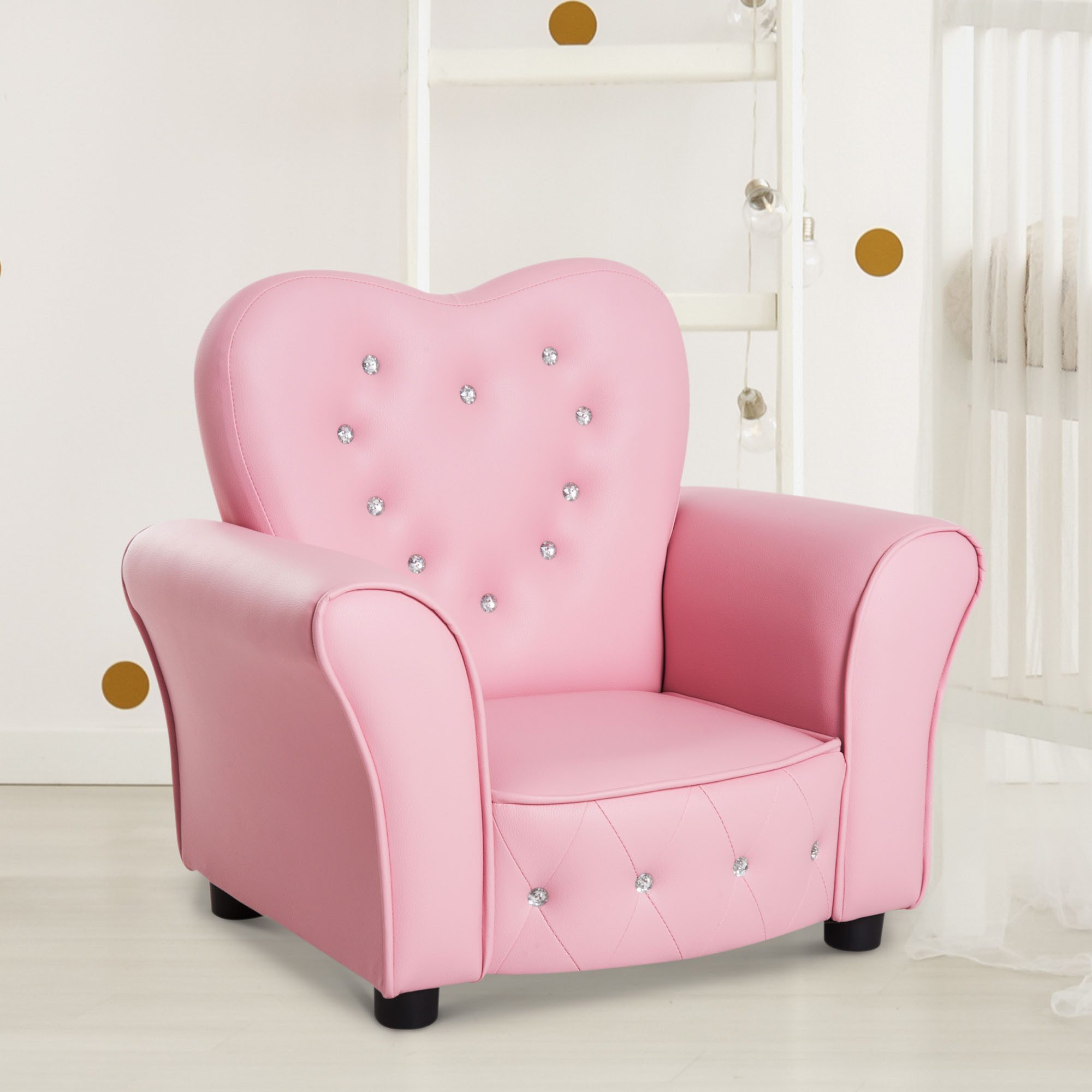 furnicato Kindersessel Kindersofa Holzfüße 59x41,5x49 cm Rosa (1-St) günstig online kaufen