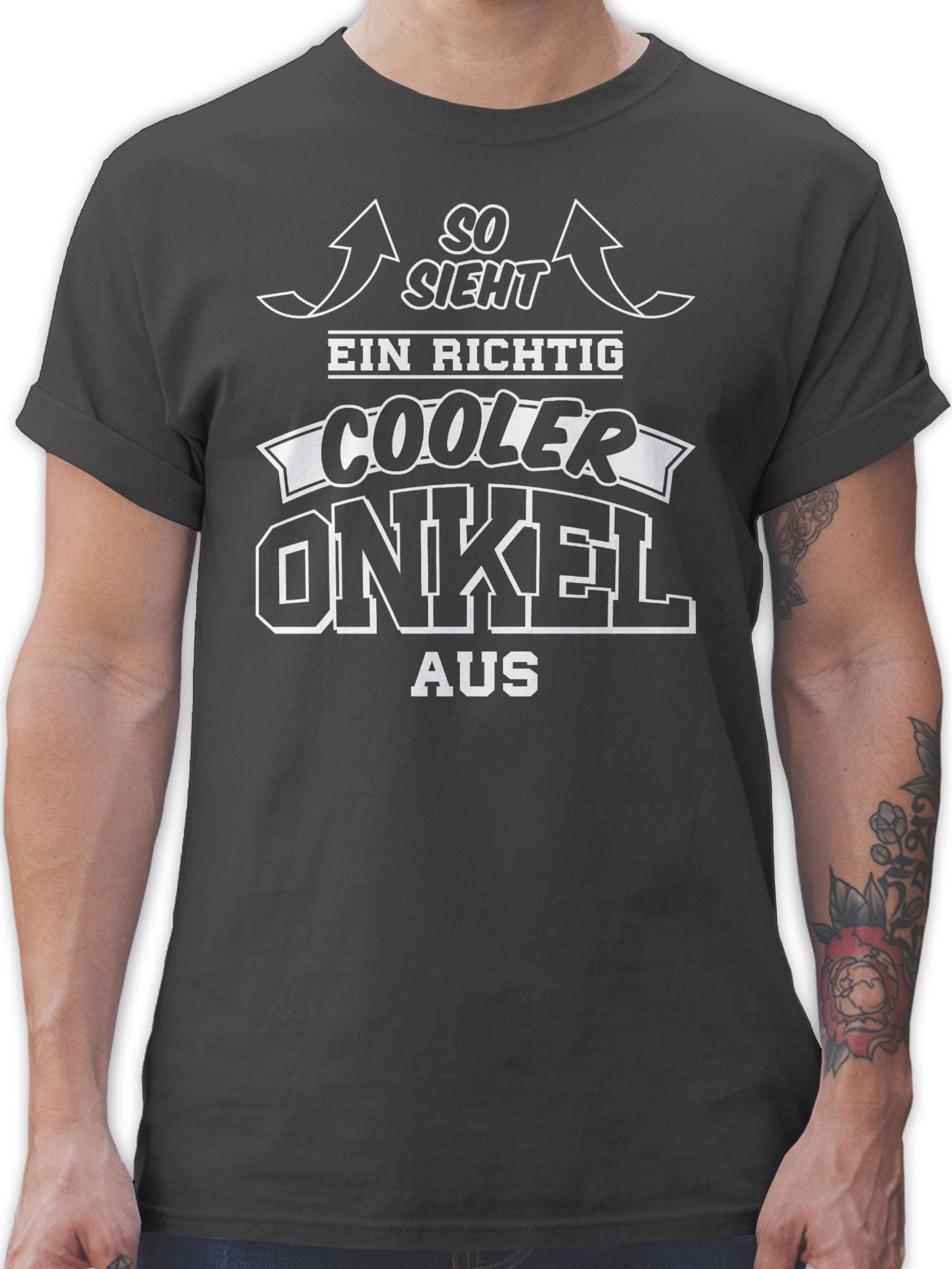 Shirtracer T-Shirt So sieht ein richtig cooler Onkel aus Pfeile Onkel