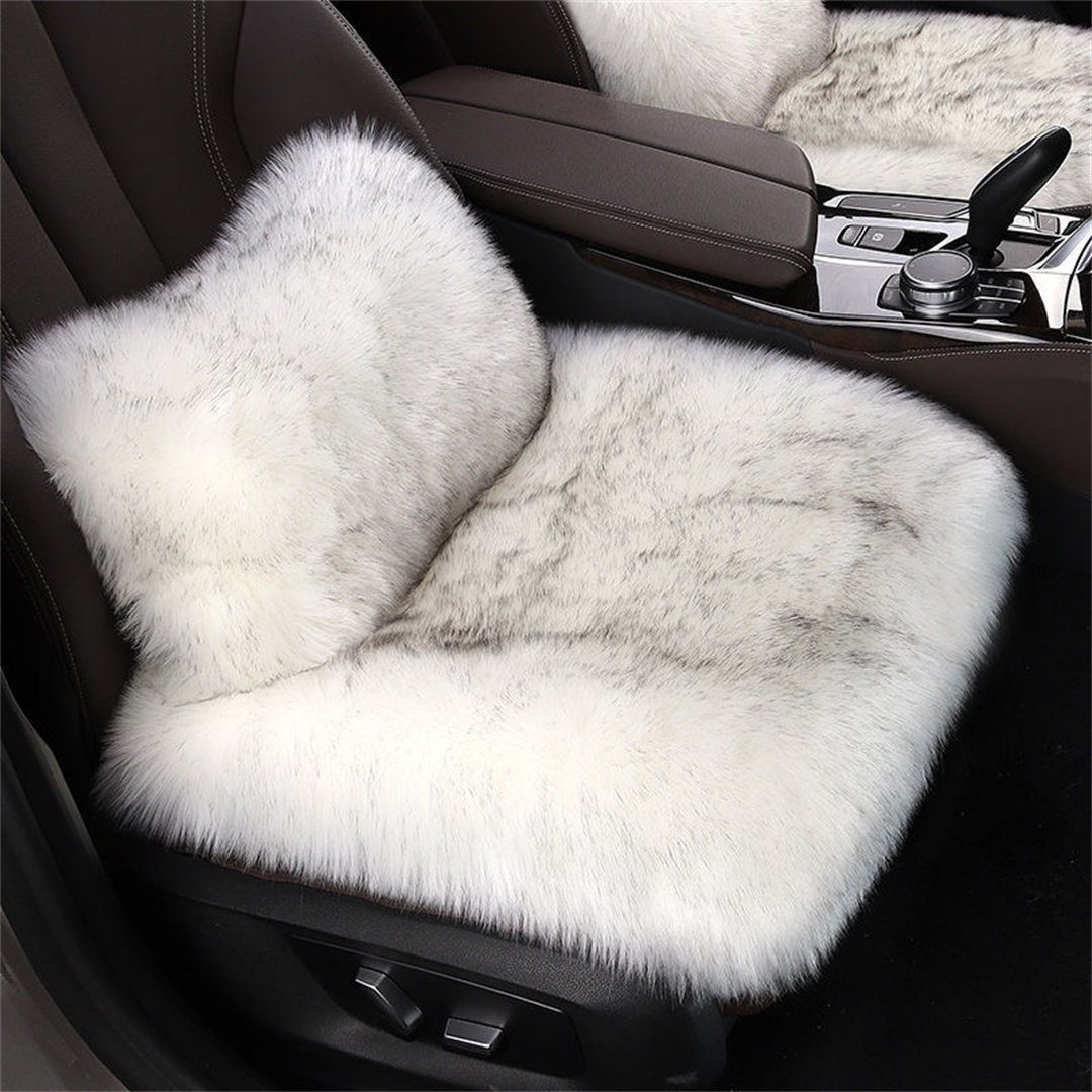 NOVSKI Autositzbezüge Leder Für T&oyota Warm Plüsch Autositzbezug Winter  Universal Rücksitzschutz 。 (Farbe : Grey) : : Auto & Motorrad