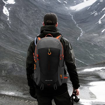 TAN.TOMI Wanderrucksack 36L Großer Wanderrucksack mit Rückenbelüftung, Wasserdicht (Einschließlich Regenschutz), mit Regenschutz für Outdoor Reisen Camping Trekking