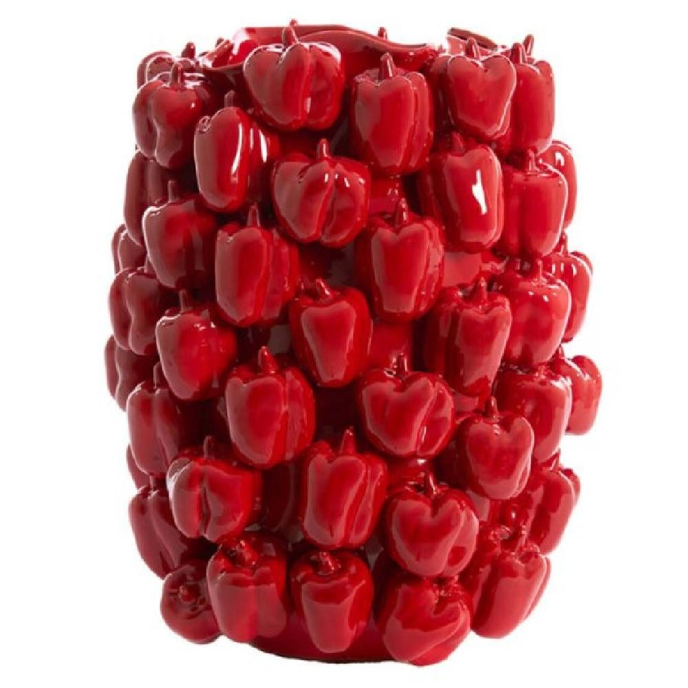 Light & Living Dekovase Vase mit roten Paprika Bellpepper (47cm)