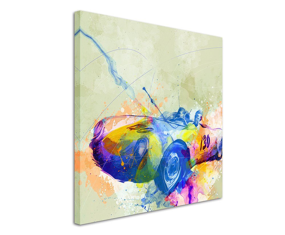 Sinus Art Leinwandbild James Dean Porsche I 60x60cm Aquarell Art Leinwandbild