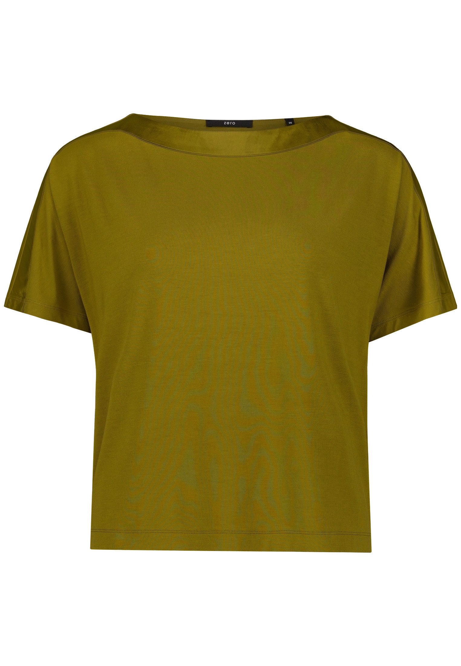 Zero T-Shirt Damen mit U-Boot-Ausschnitt (1-tlg) Material – Bild 5 von 5