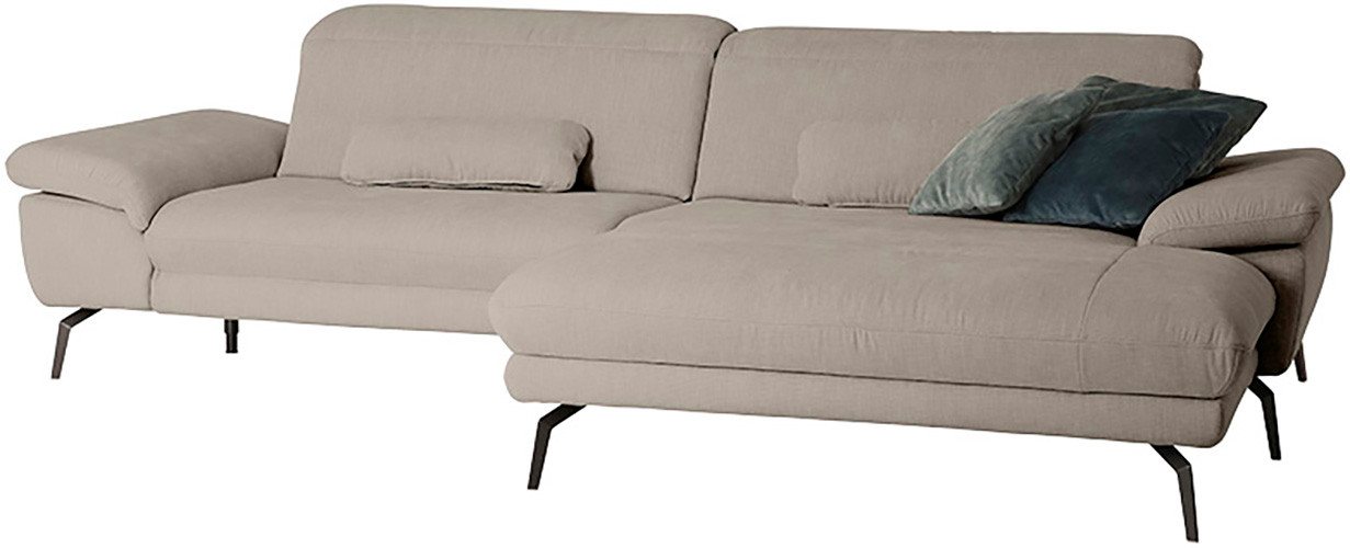 Die PlanBar Ecksofa MP-IN22025 L-Form, mit Kopfteilverstellung, wahlweise mit motorischem Canape