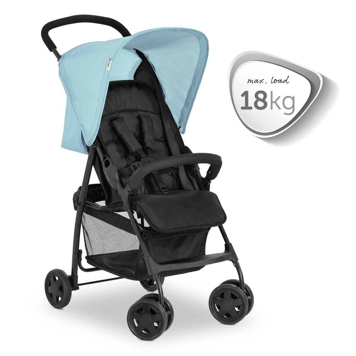 Hauck Kinder-Buggy Buggy - Blue, Reisebuggy nur 5,9 kg mit Liegeposition, Einhand-Faltung & Zubehör