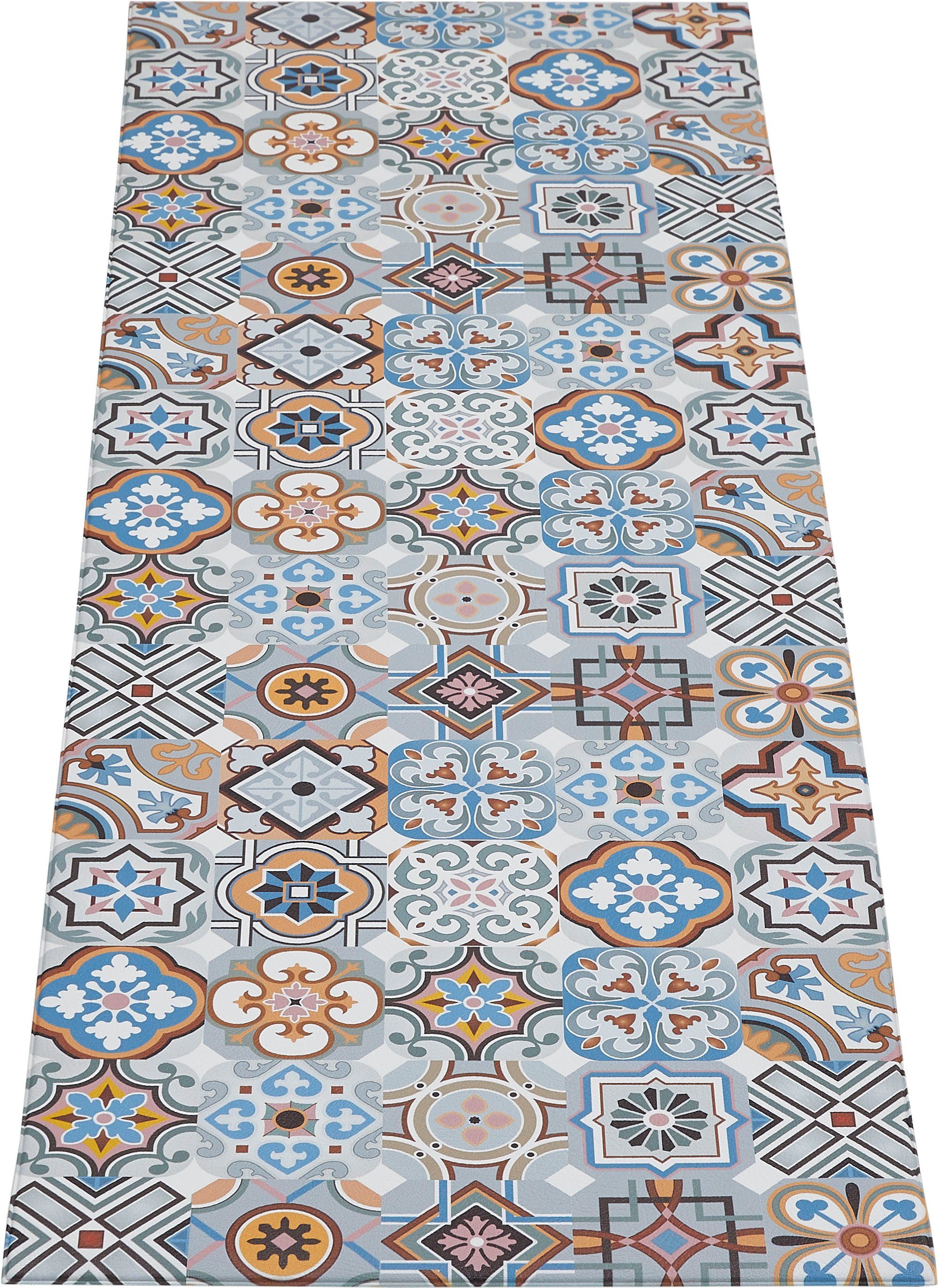 Küchenläufer Marrakesch, Andiamo, rechteckig, Höhe: 5 mm, aus Vinyl, abwischbar, rutschhemmend, Fliesen Design, Größe 50x150 cm