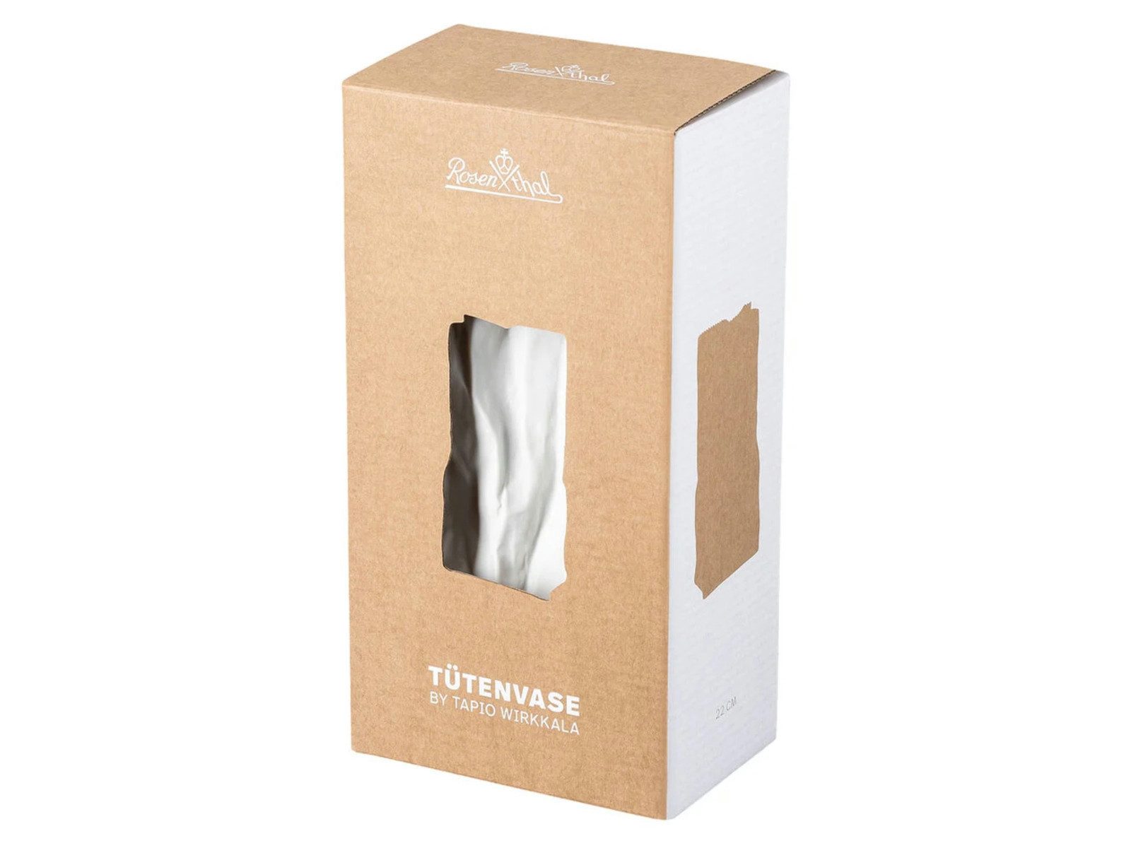 Rosenthal Dekovase Do not litter Tütenvase weiss matt 22 cm (Vasen), Vasen günstig online kaufen