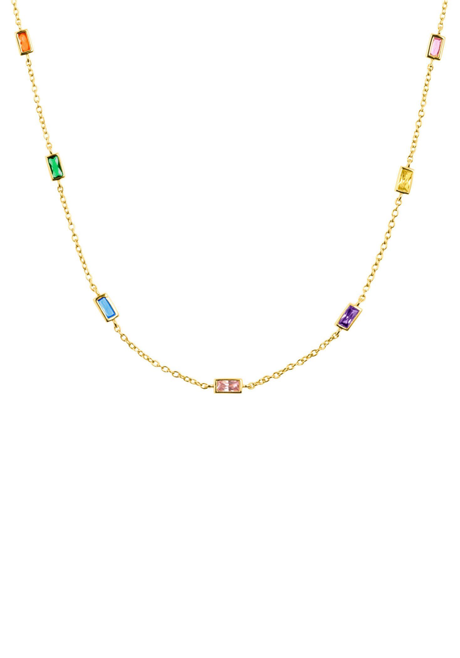 s.Oliver Kette ohne Anhänger Regenbogen, mit Zirkonia (synth) günstig online kaufen