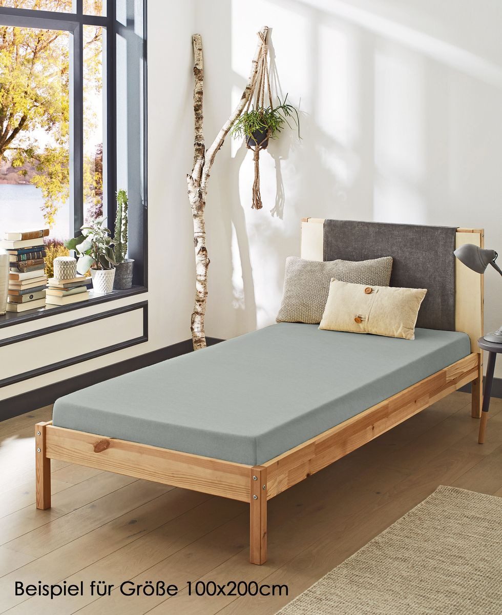 JACK Spannbettlaken JACK hochwertiges Laken Satin Uni Spannbetttuch Gummizu günstig online kaufen