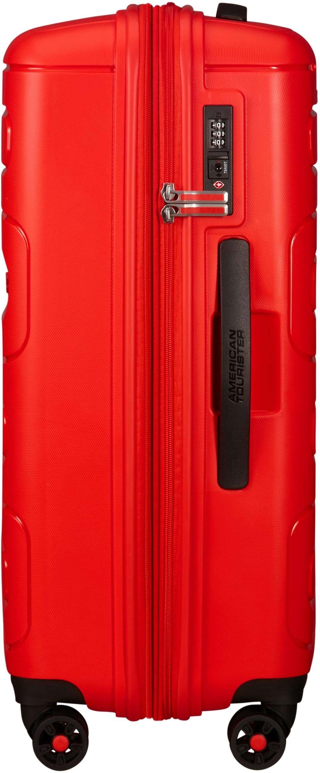 Tourister® American mit Rollen, red Sunside, 68 Hartschalen-Trolley Volumenerweiterung 4 cm, sunset