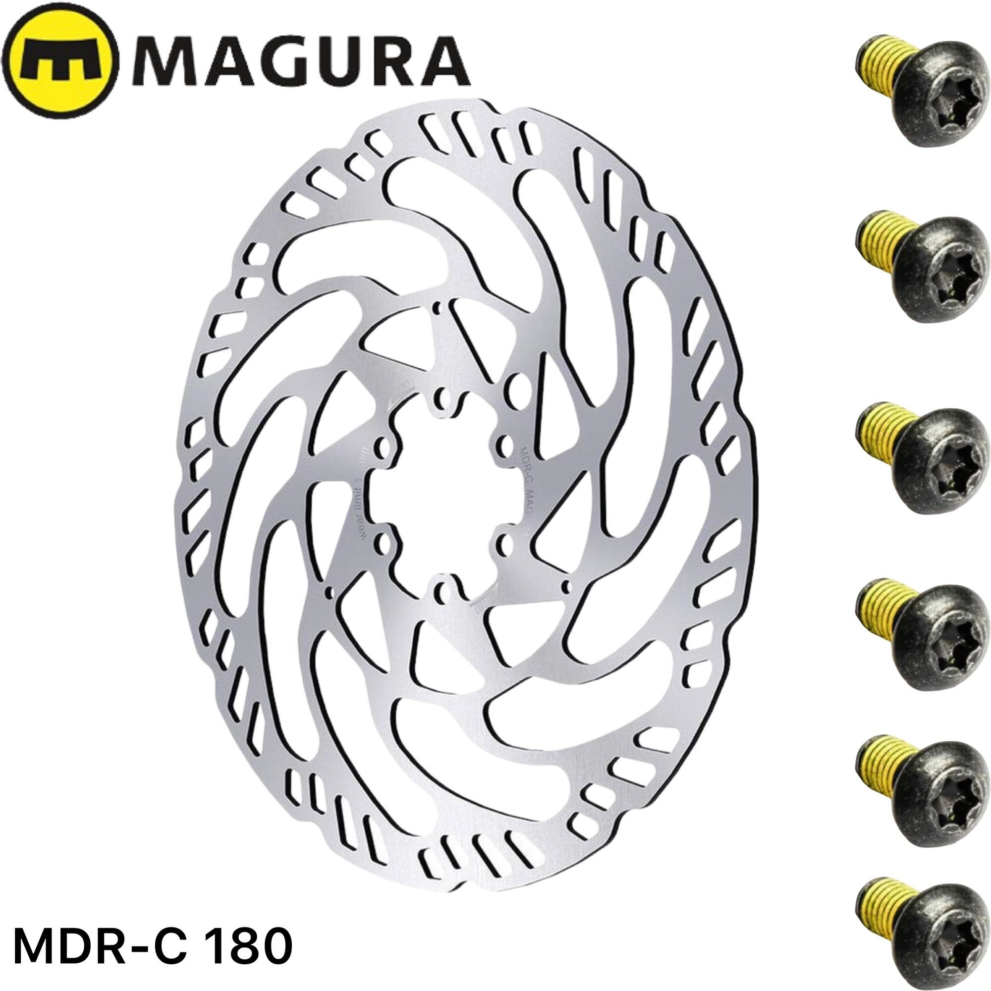 Magura Scheibenbremse Magura Fahrrad MTB E-Bike Bremsscheibe MDR-C 6-Loch 180mm