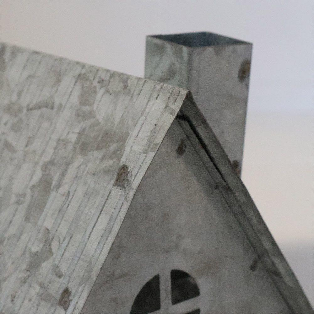 Grafelstein Kerzenlaterne Laterne ZINKHAUS grau aus Metall H30cm Lichthaus Dekohaus - MITTEL (1 Stück, 1 Laterne) – Bild 5 von 5