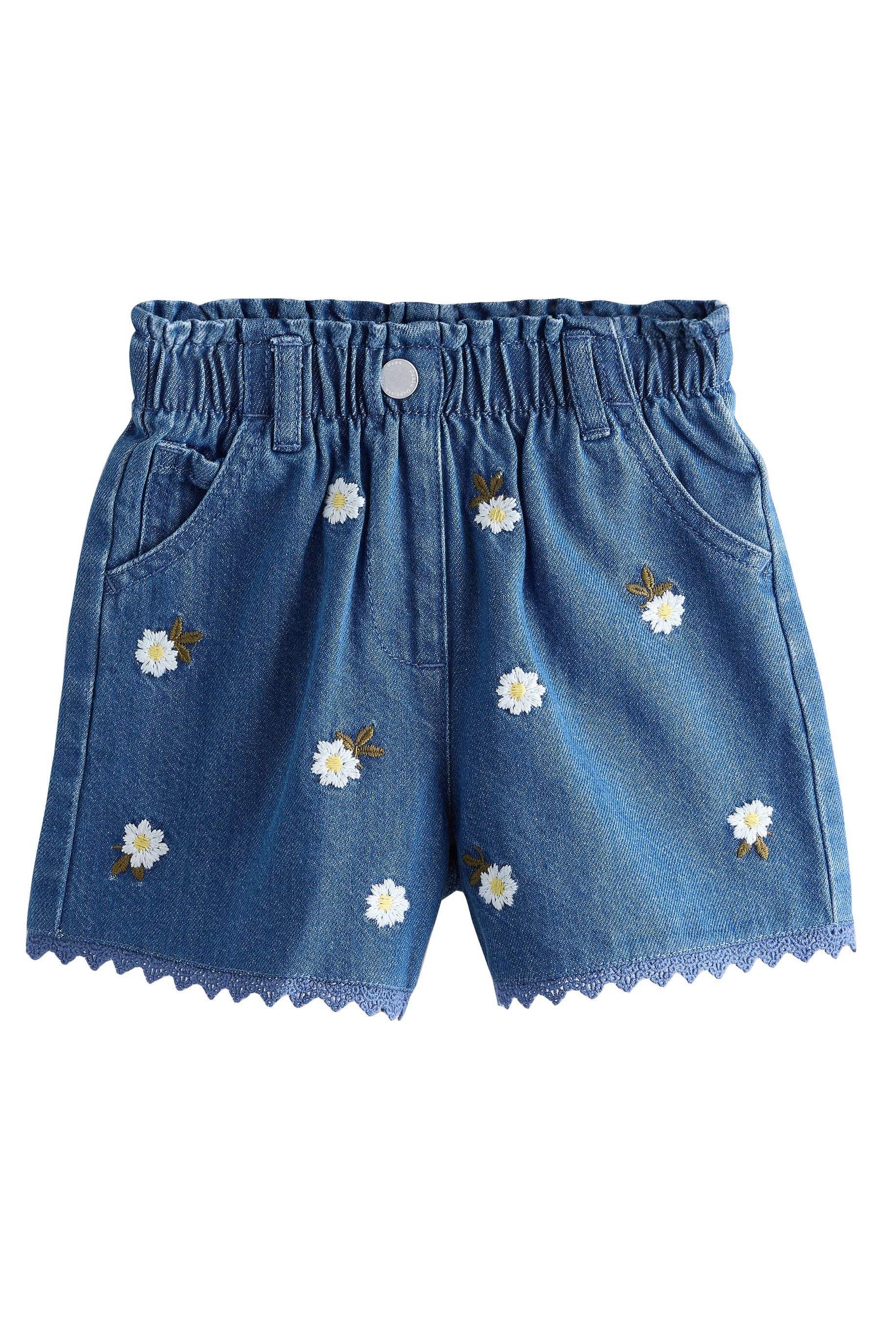 Shorts Jeansshorts mit Stickerei, Daisy