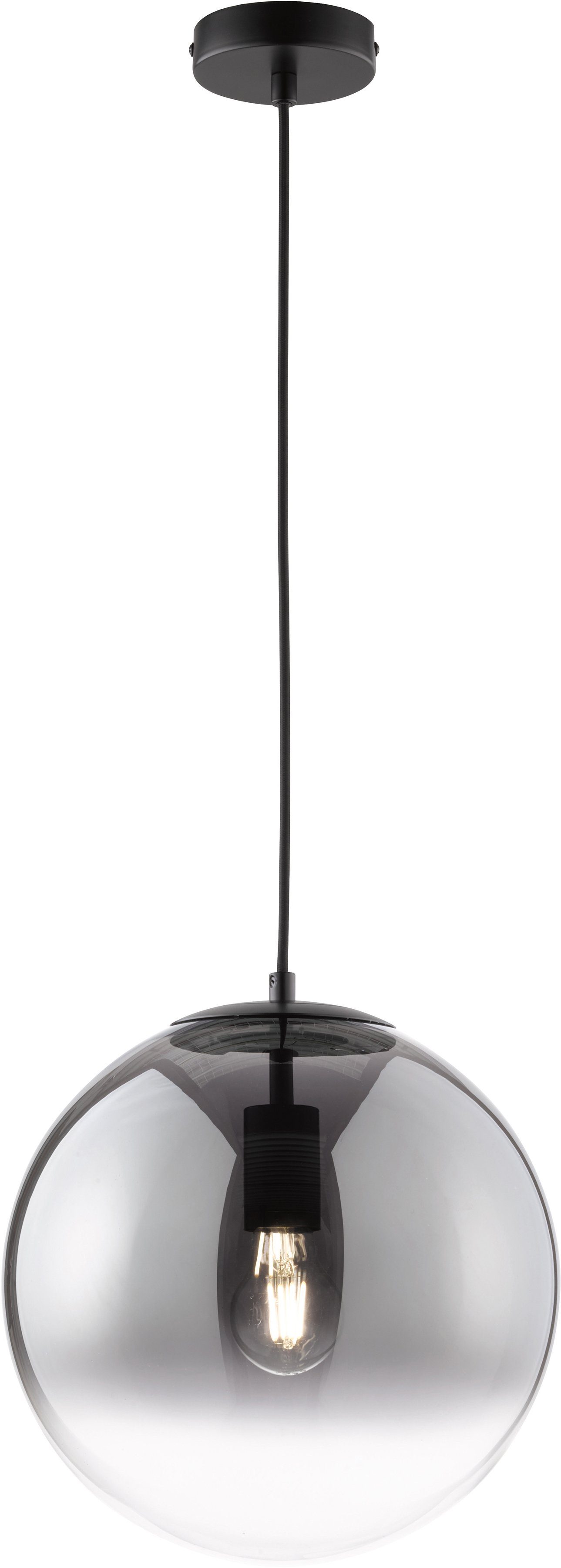 SCHÖNER WOHNEN-Kollektion Pendelleuchte Mirror, Leuchtmittel wechselbar, Hängelampe Rauchglas Ø 30 cm. Reduzierter Preis € 129,06. Unverbindliche Preisempfehlung € 164,90