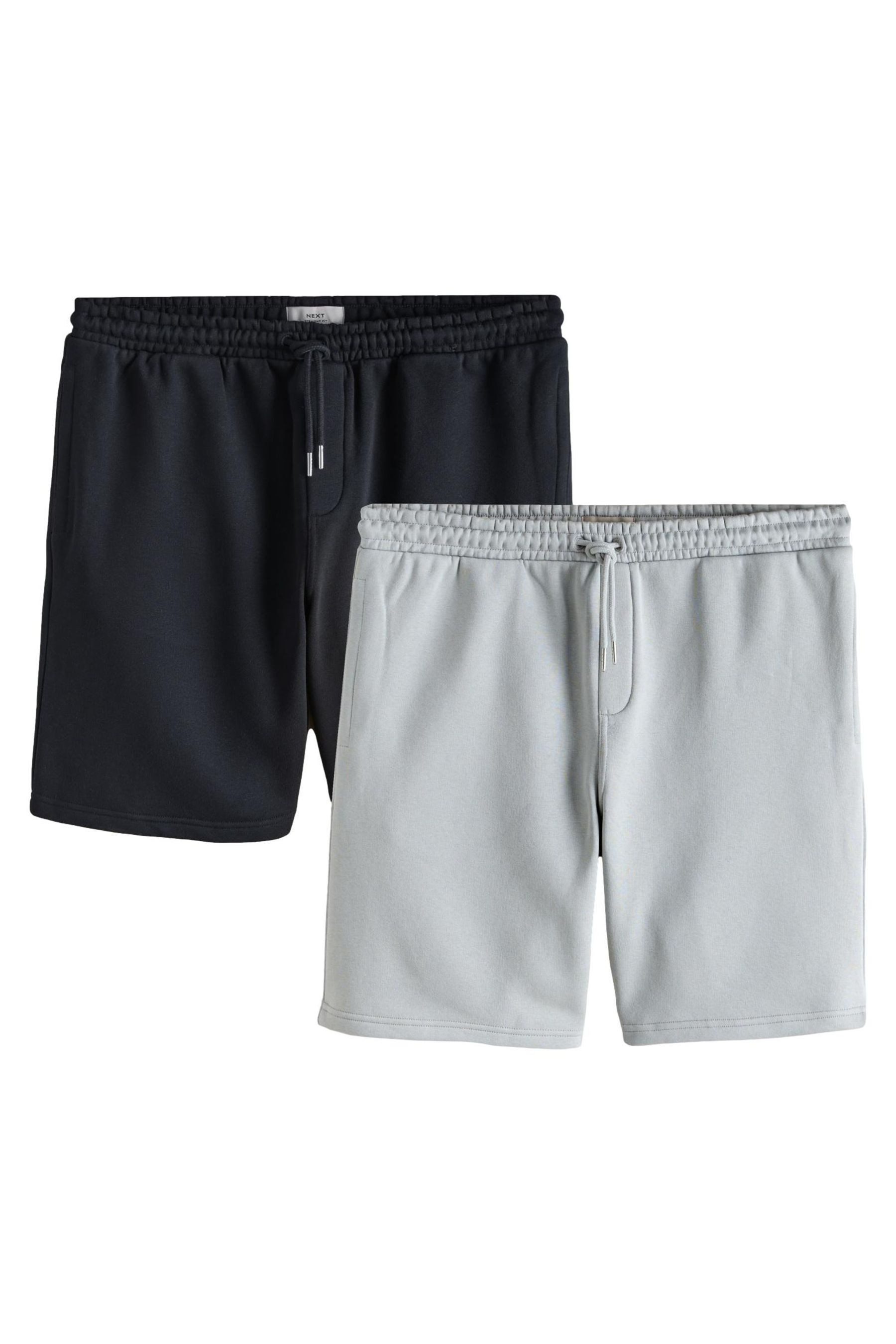 Sweatshorts Shorts aus angerautem Jersey, 2er-Pack
