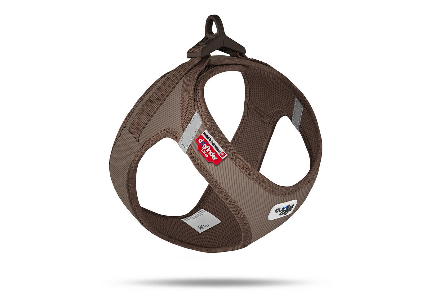 Curli Hunde-Geschirr Curli Vest Geschirr curli Clasp Cord Braun L
