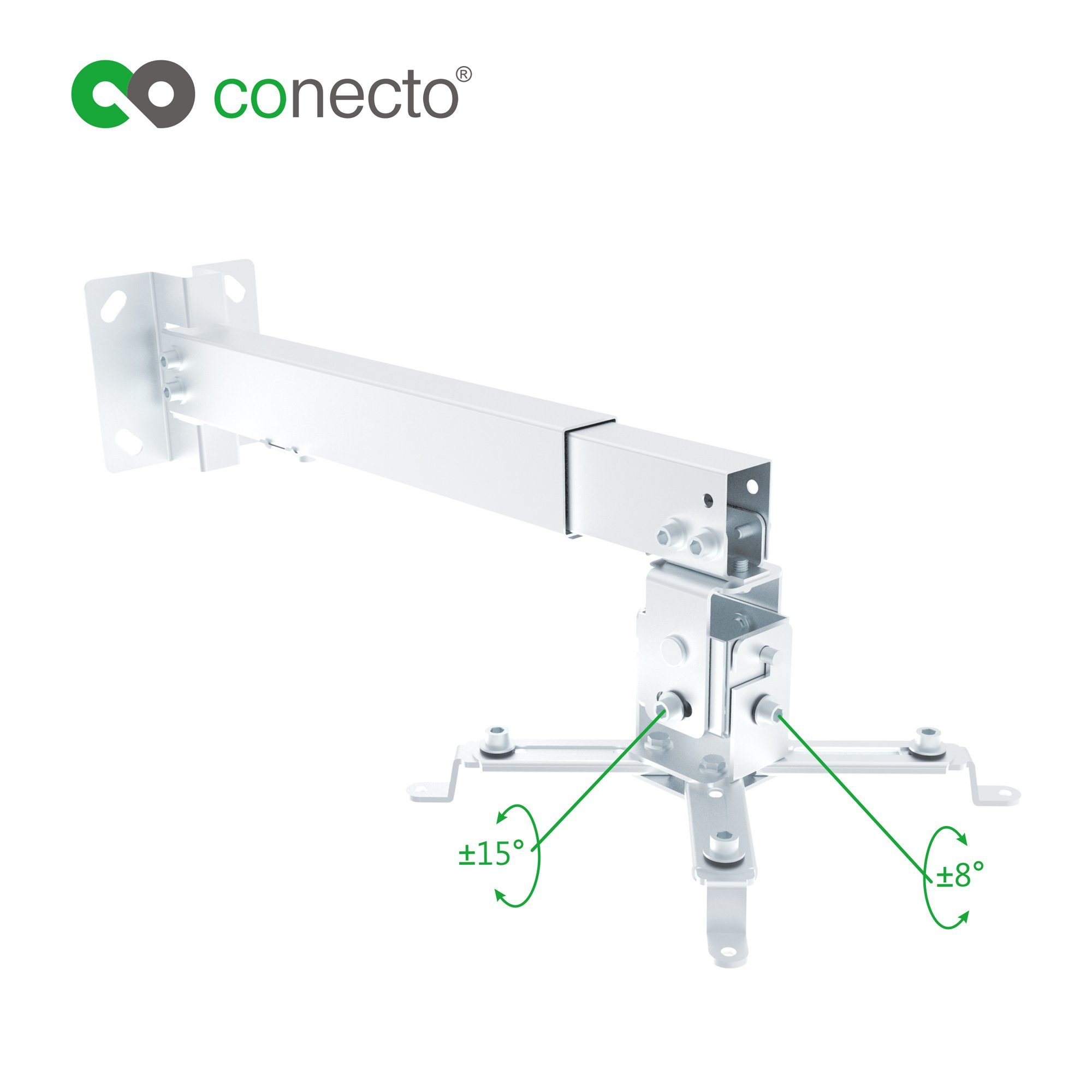 conecto Beamer-Wandhalterung Universal Projektor Beamer Wand- Deckenhalterung, (schwenkbar um 360°, neigbar) – Bild 3 von 5