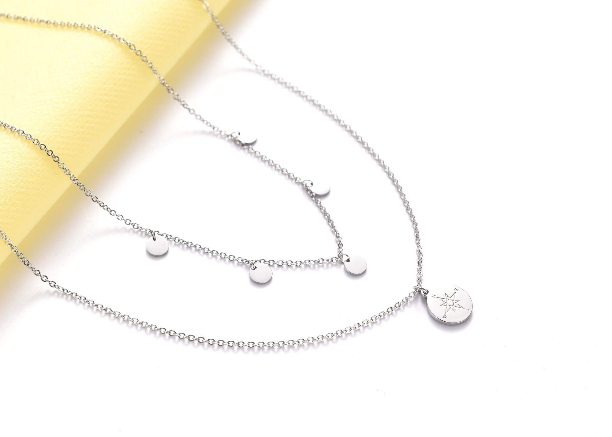 Kim Johanson Schmuckset Kompass, mit Plättchen- & Kompassanhänger, Edelstah günstig online kaufen