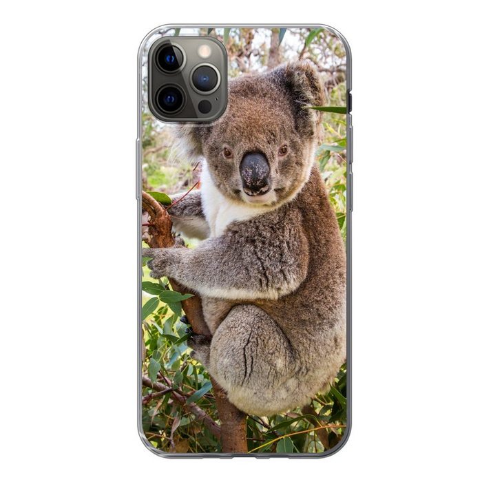 MuchoWow Handyhülle Koala - Blätter - Kinder - Jungen - Mädchen Handyhülle Apple iPhone 13 Pro Max Smartphone-Bumper Print Handy