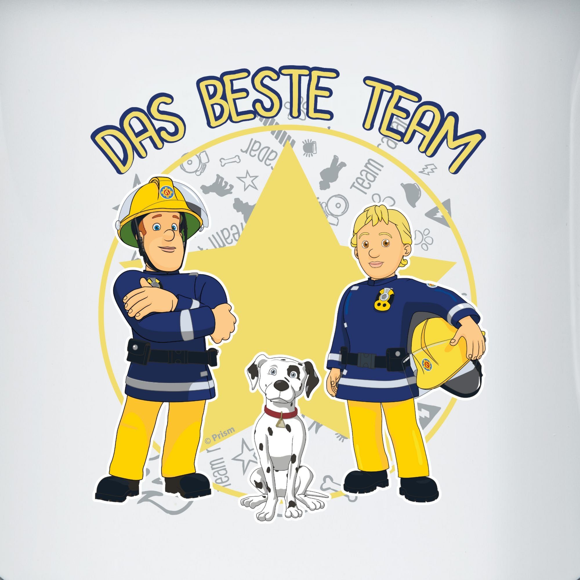 - Weiß Shirtracer Tasse Sam Penny Tasse & beste Stahlblech, Sam, Team Silber Feuerwehrmann Schnuffi, Das 2