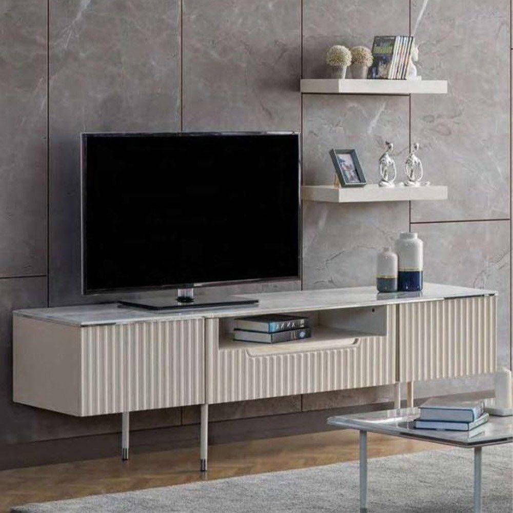 JVmoebel Sideboard Rtv mit 2x Regale Lowboard Sideboard Tisch Wohnzimmer Modern Holz, Made In Europe