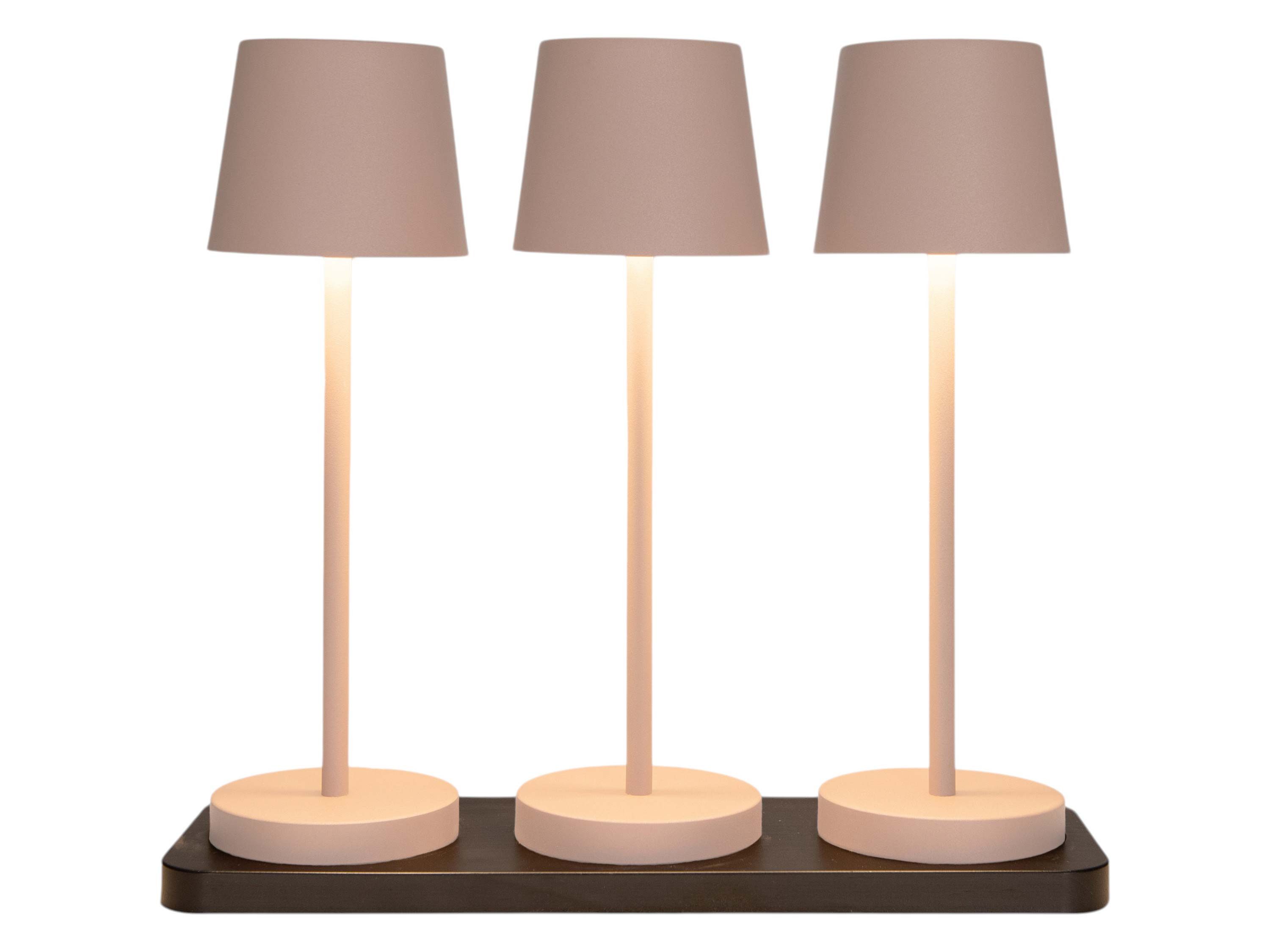 Coen Bakker Deco BV LED Außen-Tischleuchte Portable Light, Dimmfunktion, LED, warmweiß, kaltweiß, neutralweiß, sand Ladestation dimmbar touch 28cm