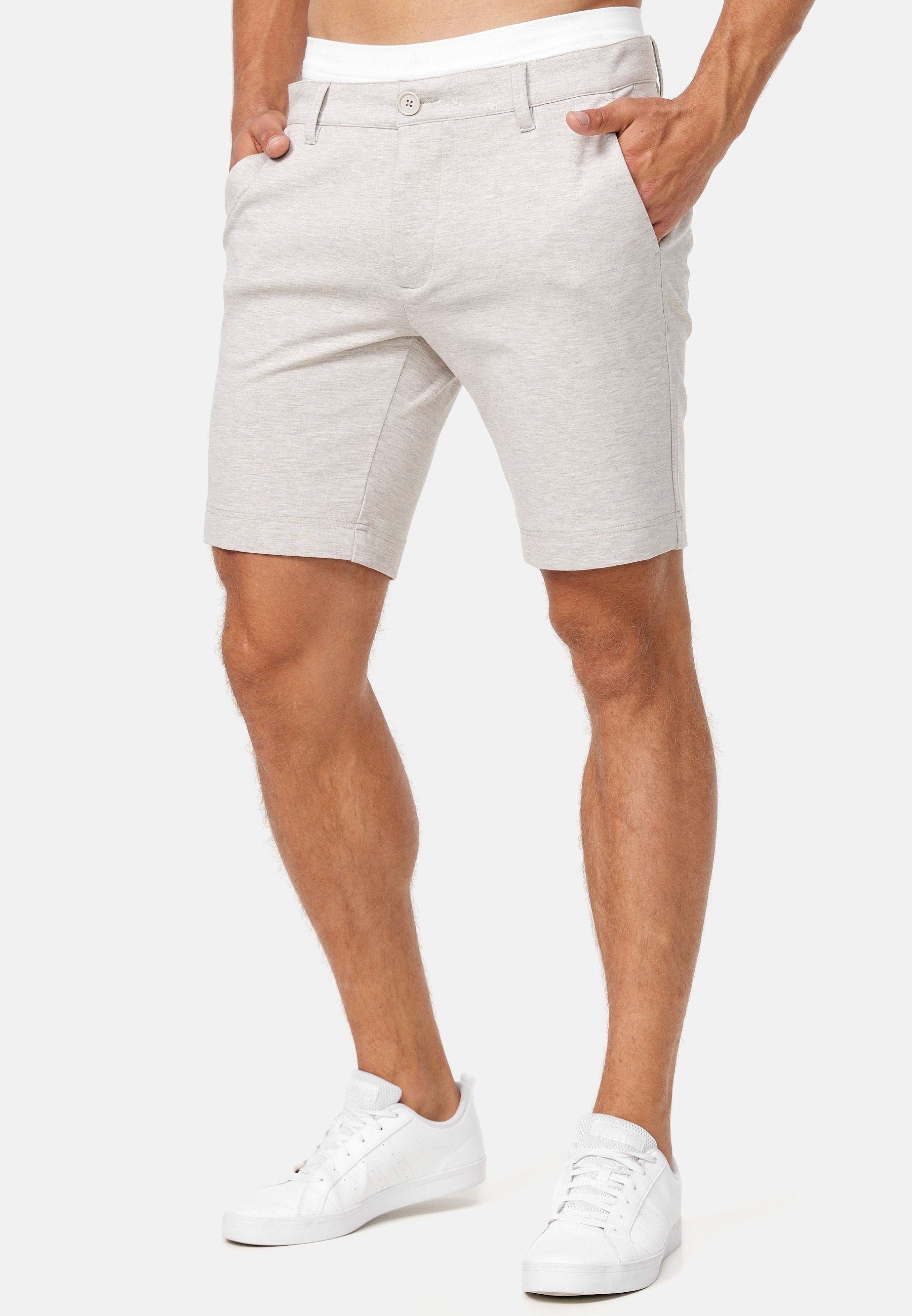 Indicode Chinoshorts Herren Aalborg Chino Shorts Herrenshorts aus Viscose-Strecht