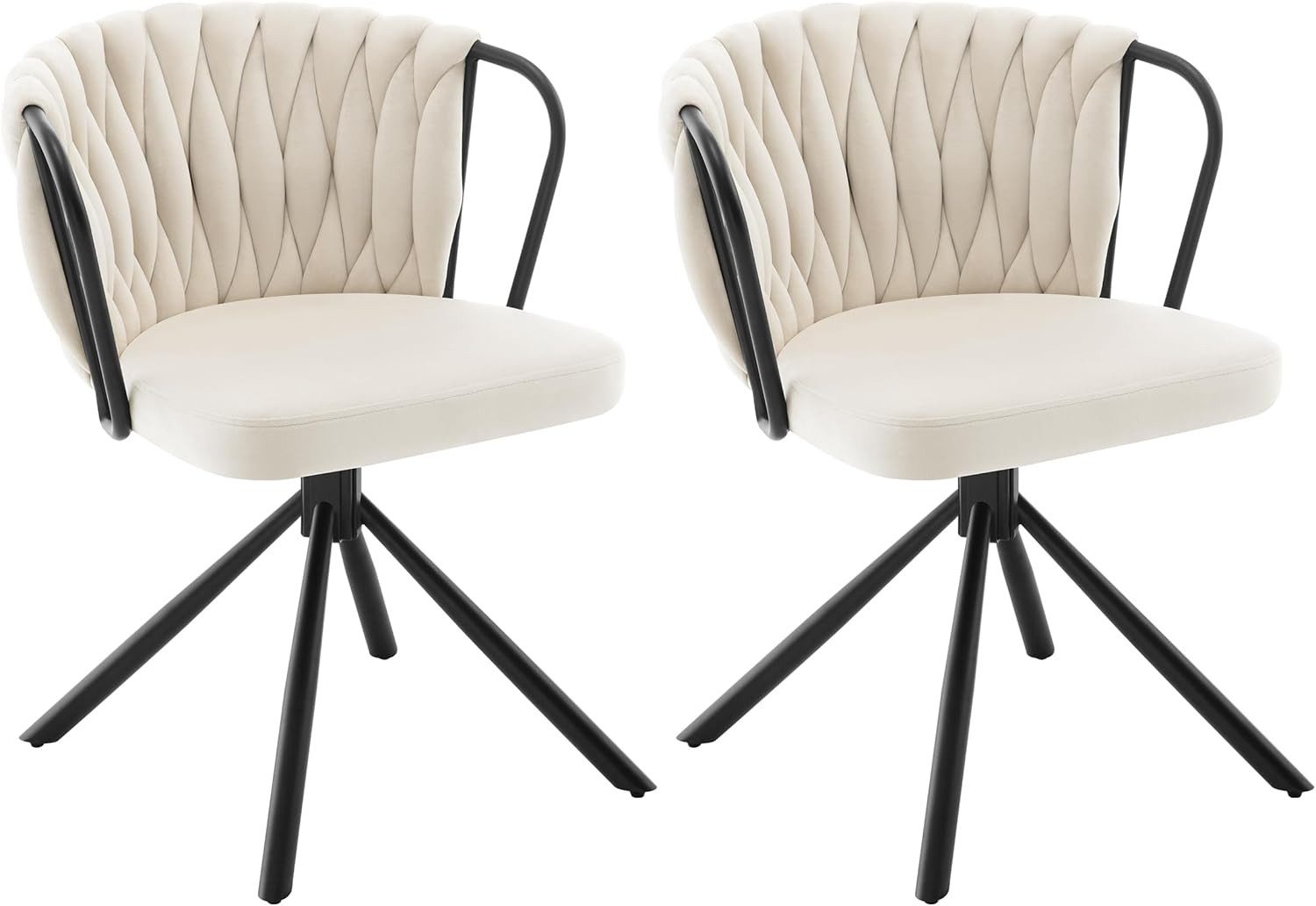 Woltu Polsterstuhl (2 St), Esszimmerstühle drehbar, Armlehnstuhl mit Samtsi günstig online kaufen