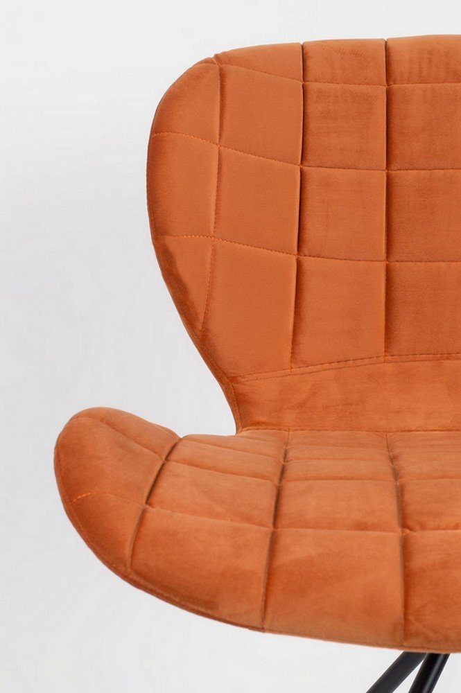 Samt OMG orange Zuiver Esszimmerstuhl Stuhl