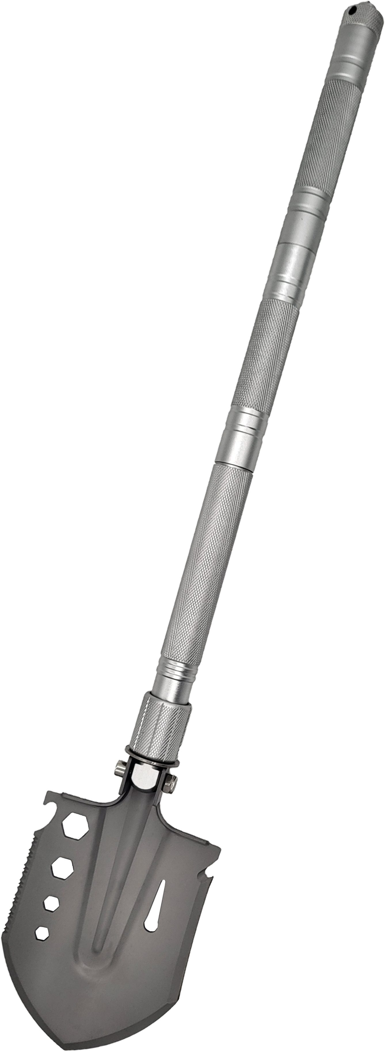 Berger & Schröter Spaten Klappspaten, Outdoor Schaufel, Multifunktionsspaten lang, Klappbarer Spaten, einsetzbar als Schaufel, Hacke, Hammer, Axt usw.