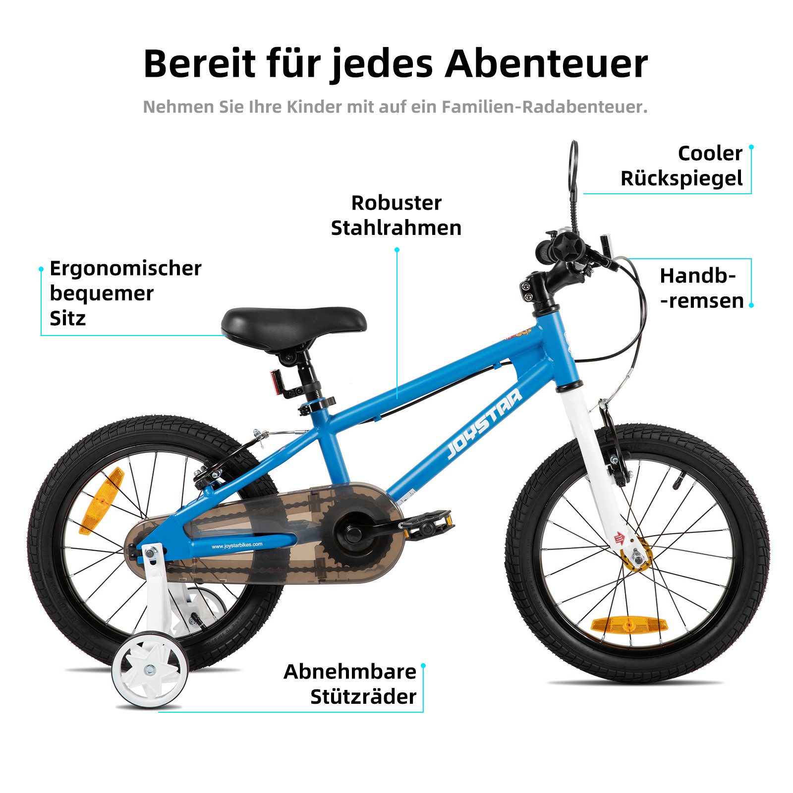 JOYSTAR Kinderfahrrad 14/16/18/20 Zoll Kinderfahrrad für Kinder von 3 bis 12 Jahren