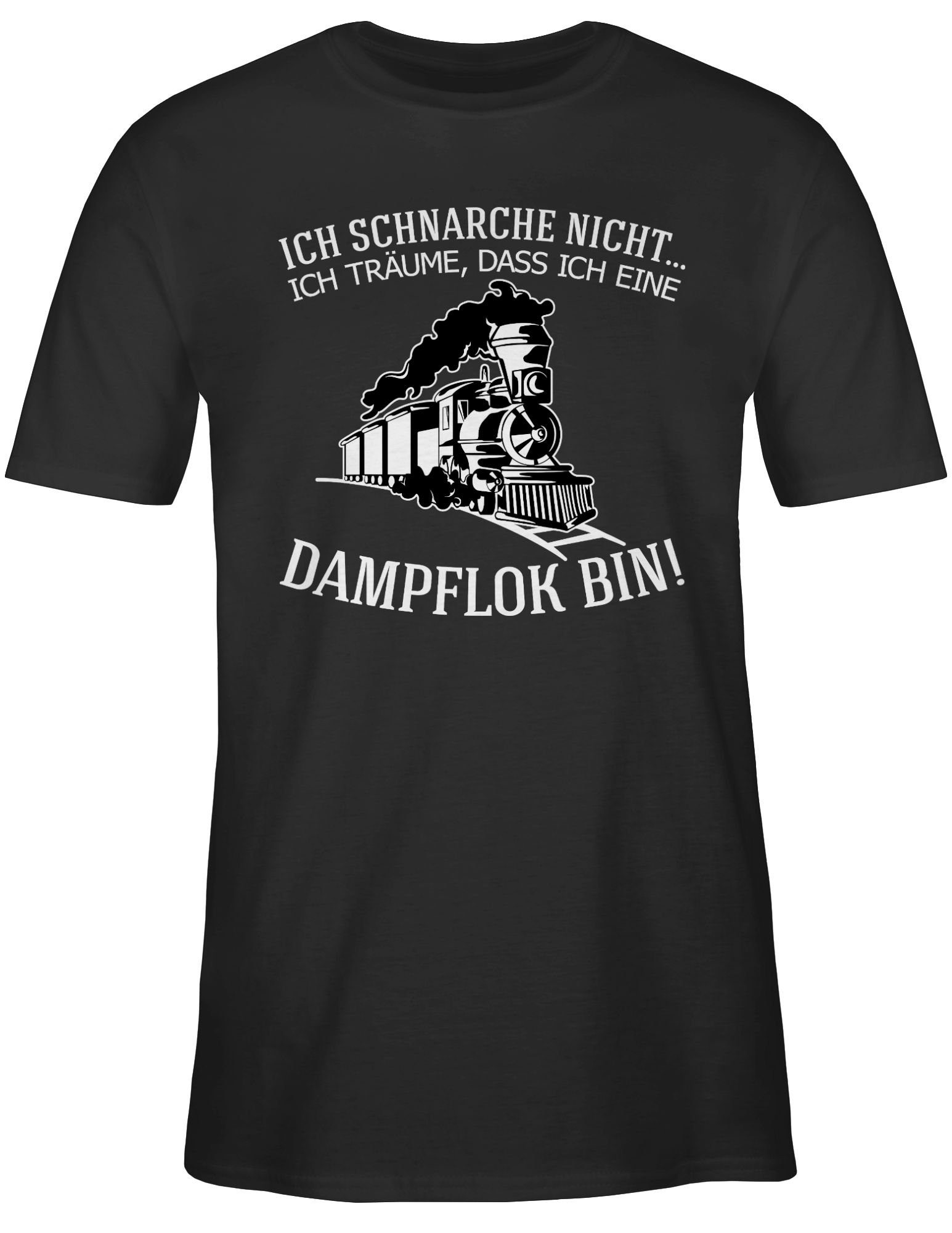 Hobby Outfit bin weiß Shirtracer eine Schwarz träume, Dampflok nicht. 01 T-Shirt ich Ich Ich schnarche dass