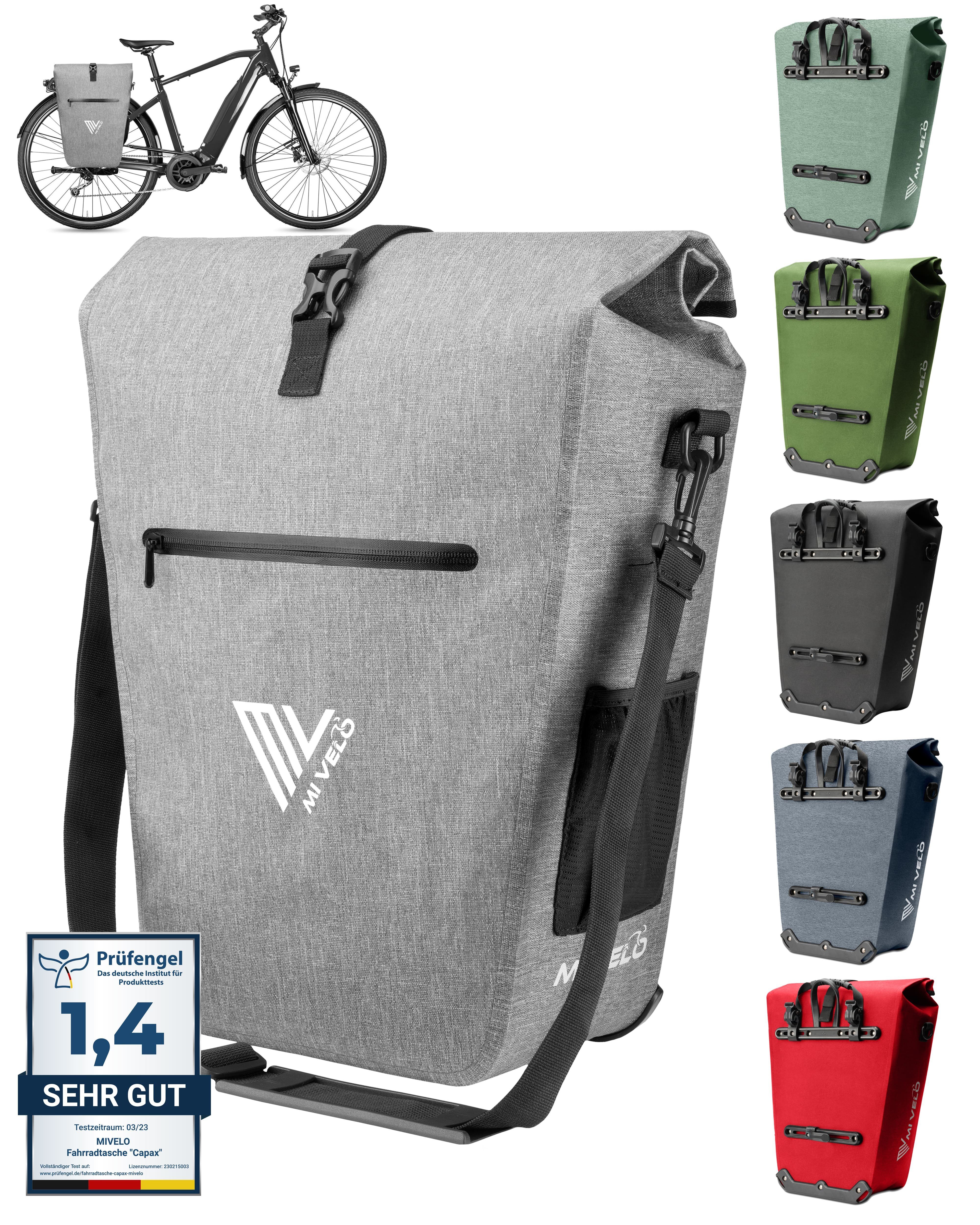 MIVELO Fahrradtasche Gepäckträgertasche wasserdicht inkl. Laptoptasche