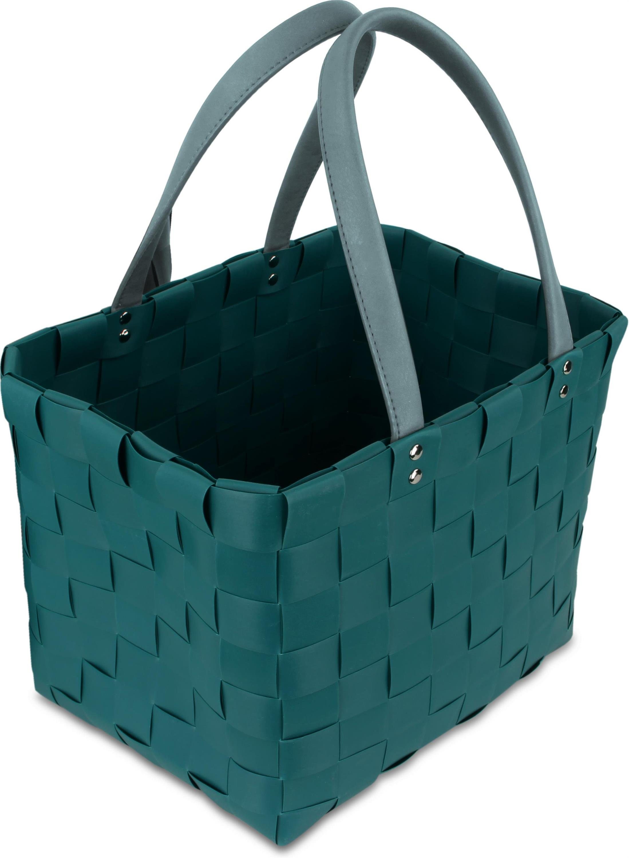 normani Einkaufskorb Einkaufskorb mit PU-Henkeln, 20 l, pflegeleichtes Material