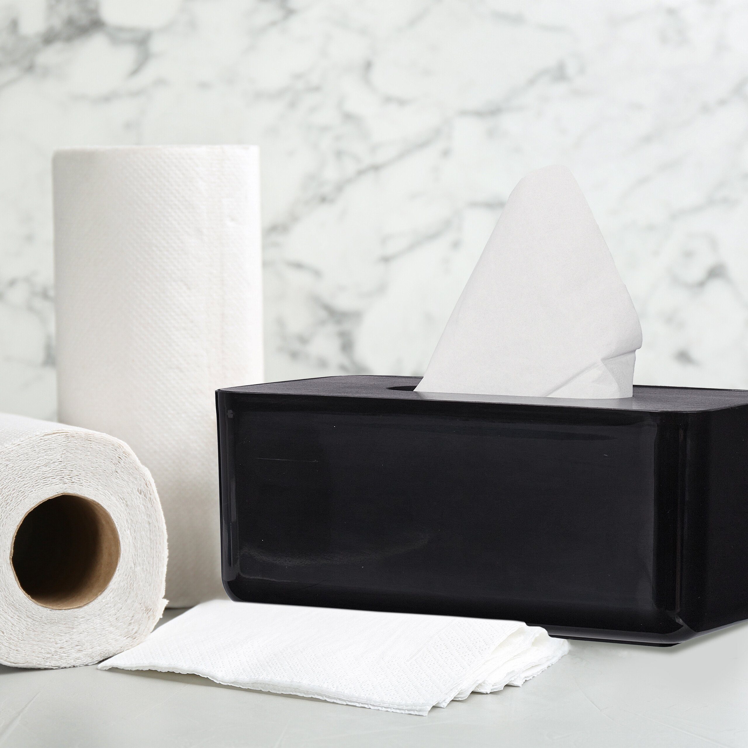 relaxdays Papiertuchbox Tücherbox mit Bambusdeckel