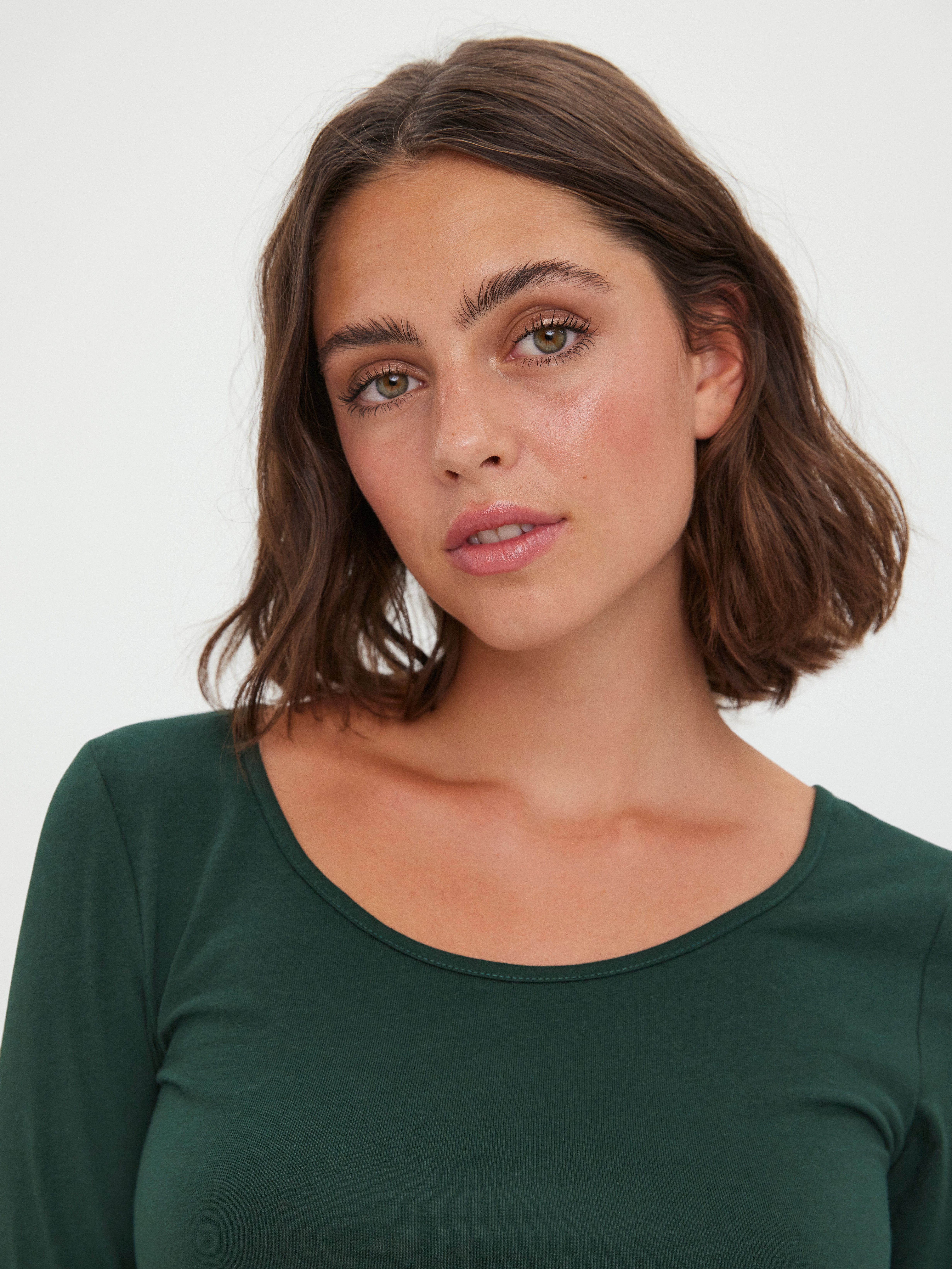 Vero Moda Langarmshirt VMMAXI MY LS SOFT LONG U-NECK NOOS Baumwollmischung, regular fit